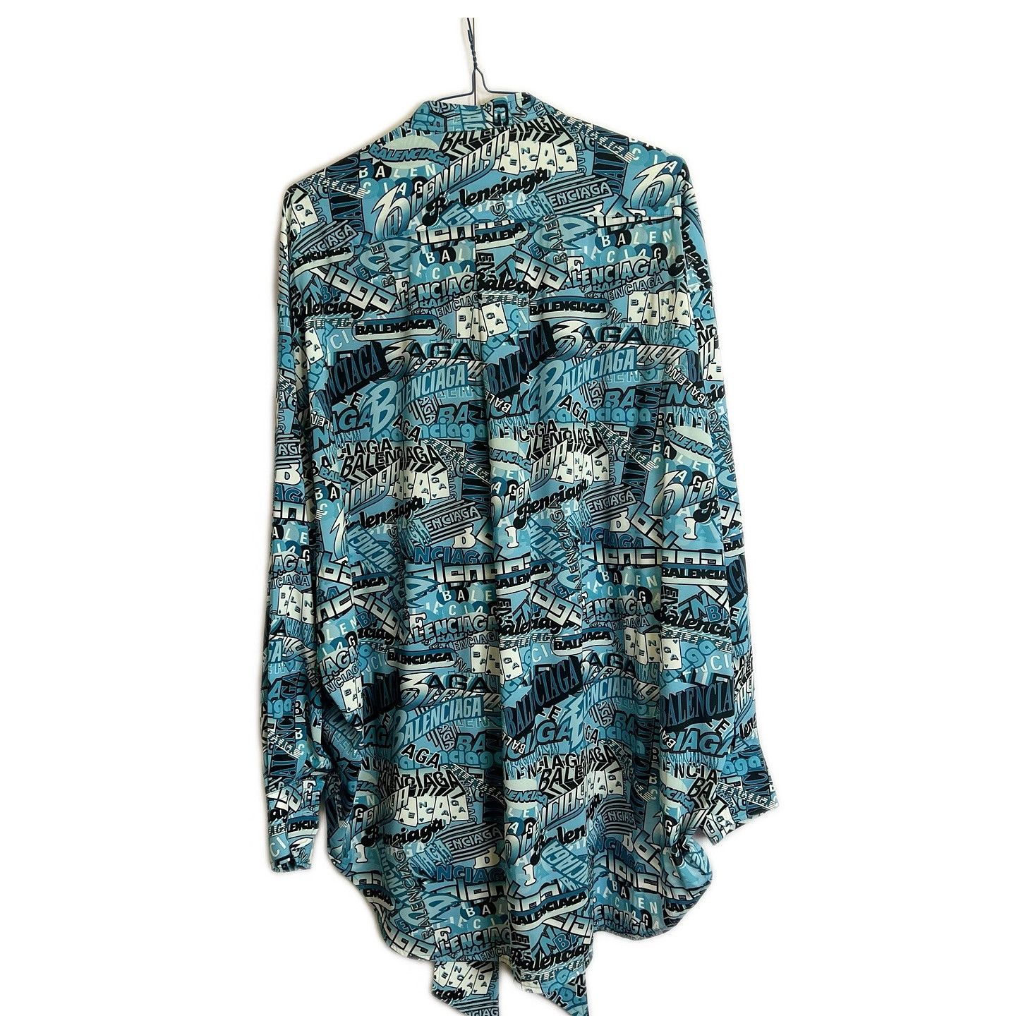 Balenciaga Balenciaga Allover Logo Print Shirt Size S Size US S / EU 44-46 / 1 - 2 Thumbnail