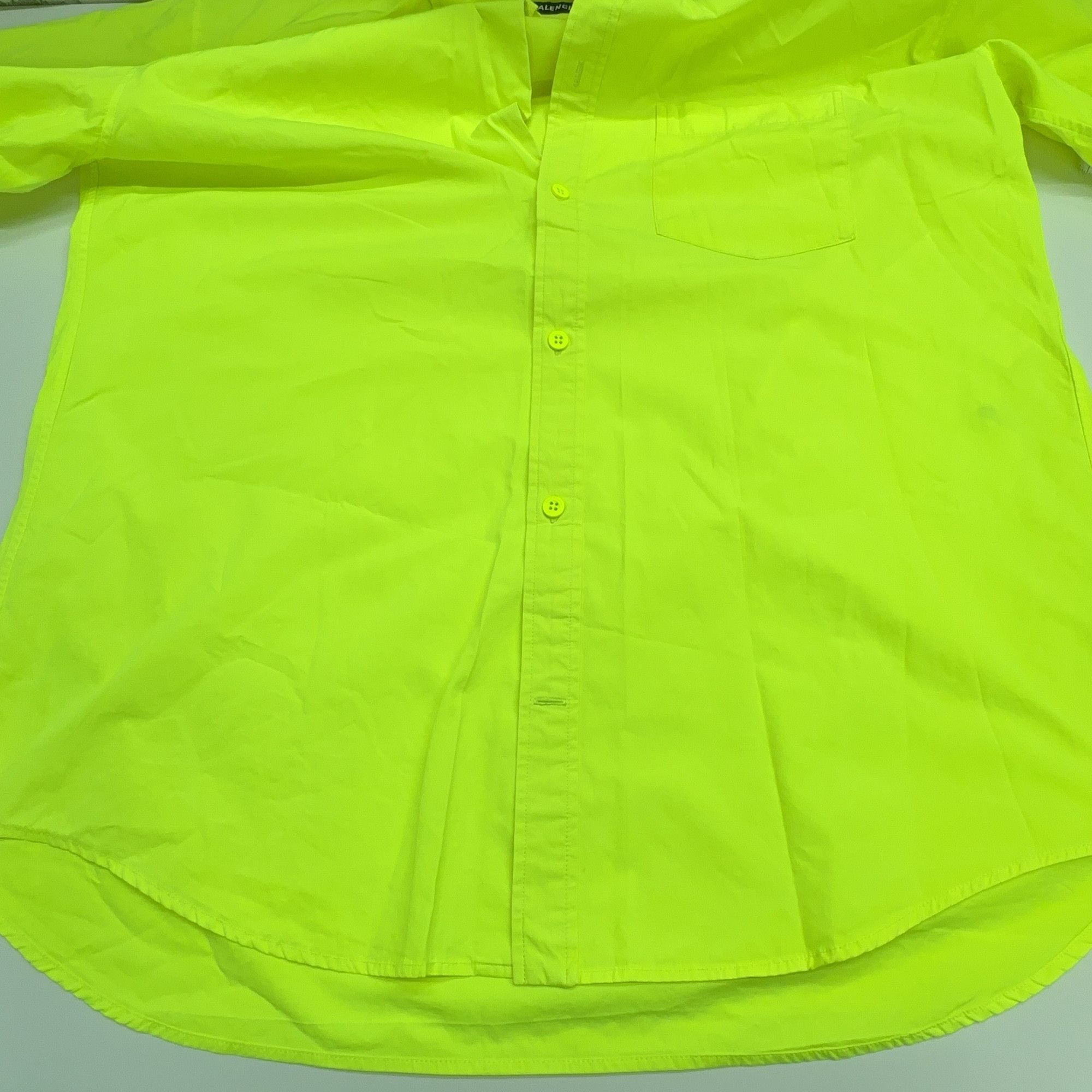 Balenciaga Balenciaga Neon Green Short Sleeve Shirt Size S Size US S / EU 44-46 / 1 - 9 Thumbnail
