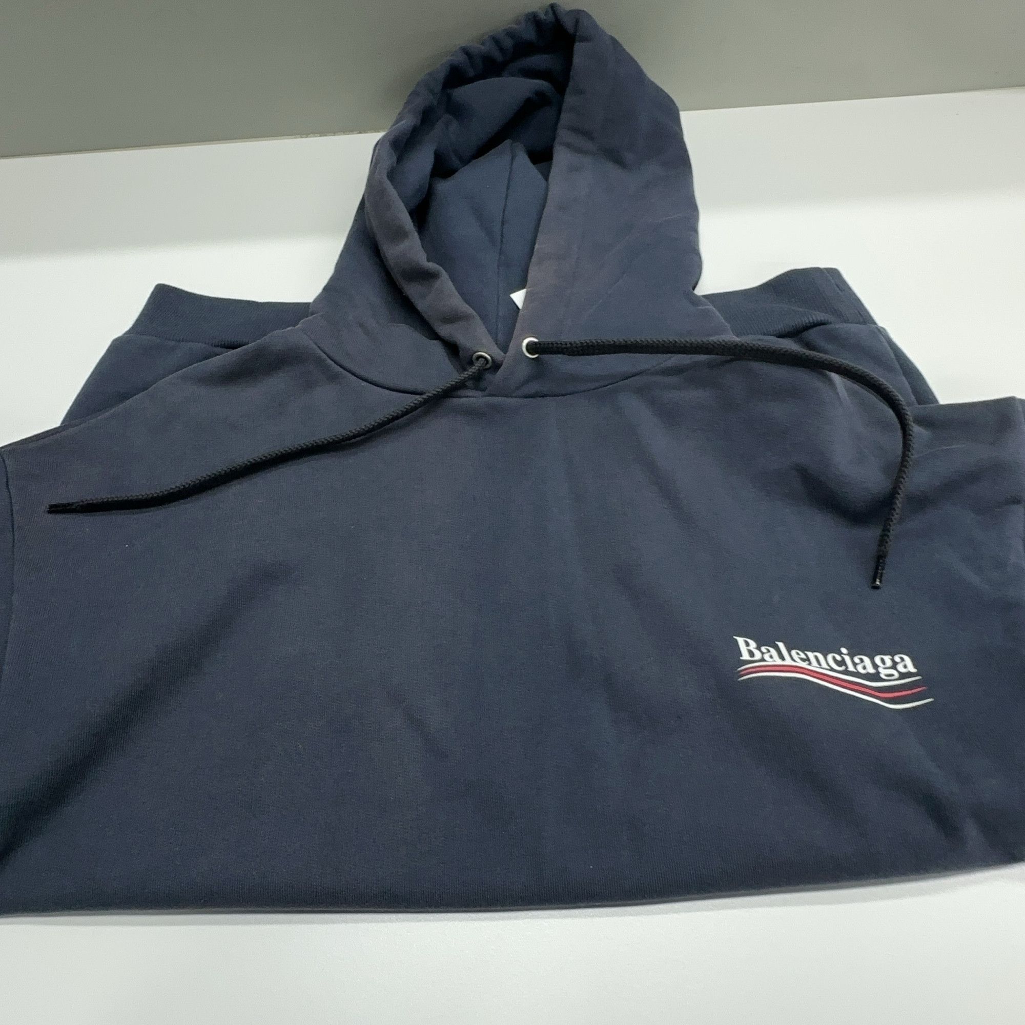 Balenciaga Balenciaga Wave Logo Hoodie Size M Size US M / EU 48-50 / 2 - 8 Thumbnail