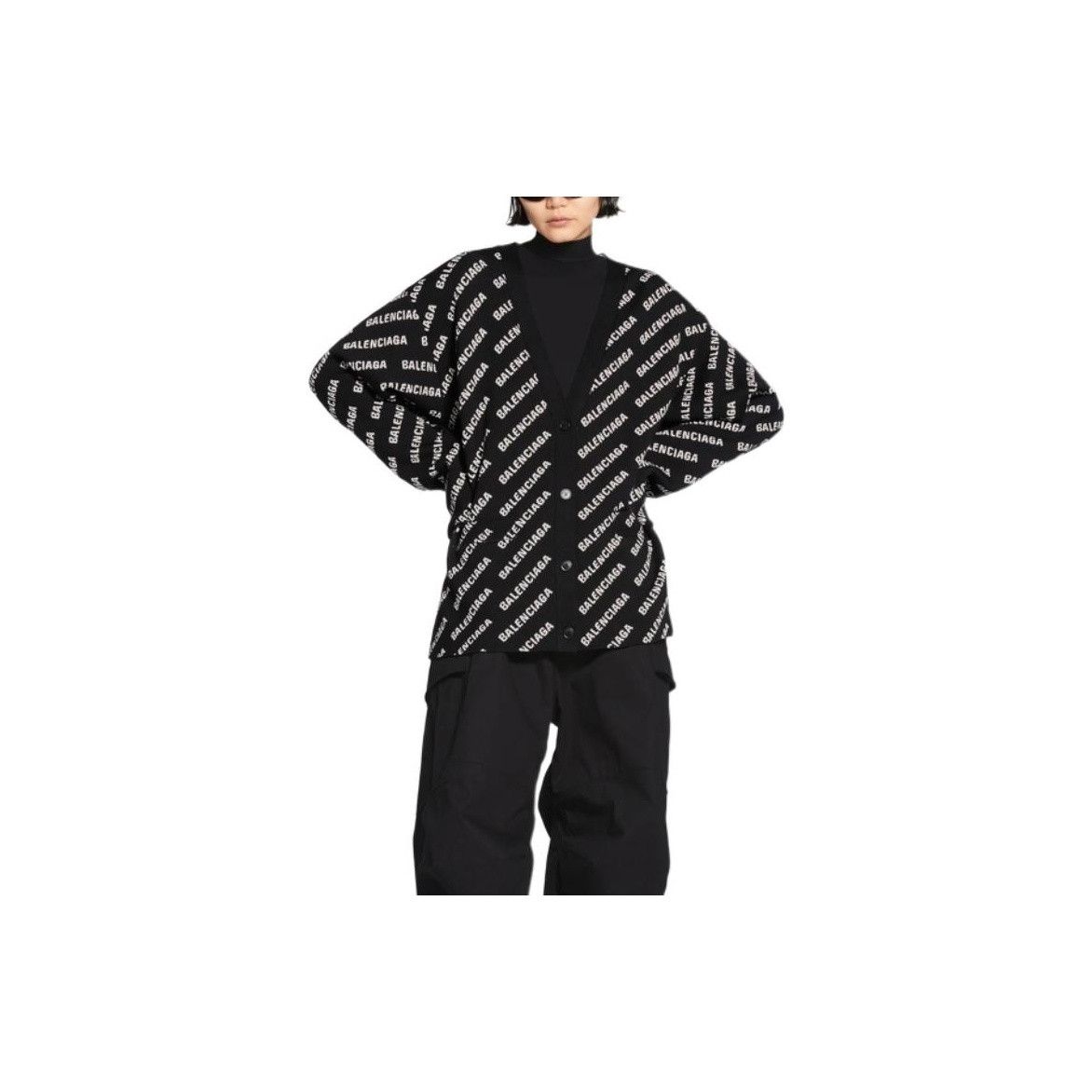 Balenciaga Balenciaga Logo Jacquard Cardigan Size 1 Size S / US 4 / IT 40 - 7 Thumbnail