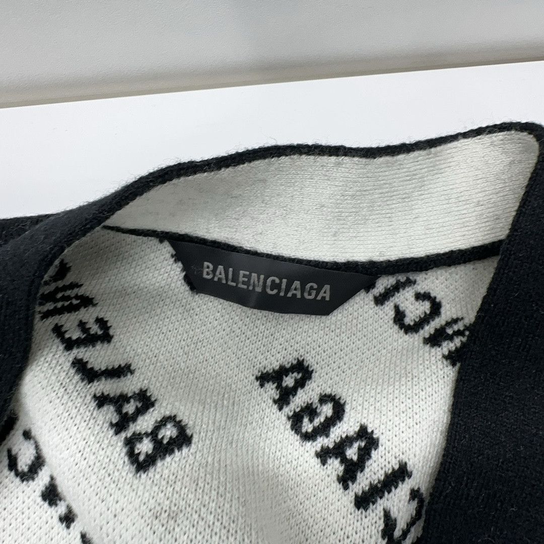 Balenciaga Balenciaga Logo Jacquard Cardigan Size 1 Size S / US 4 / IT 40 - 5 Thumbnail