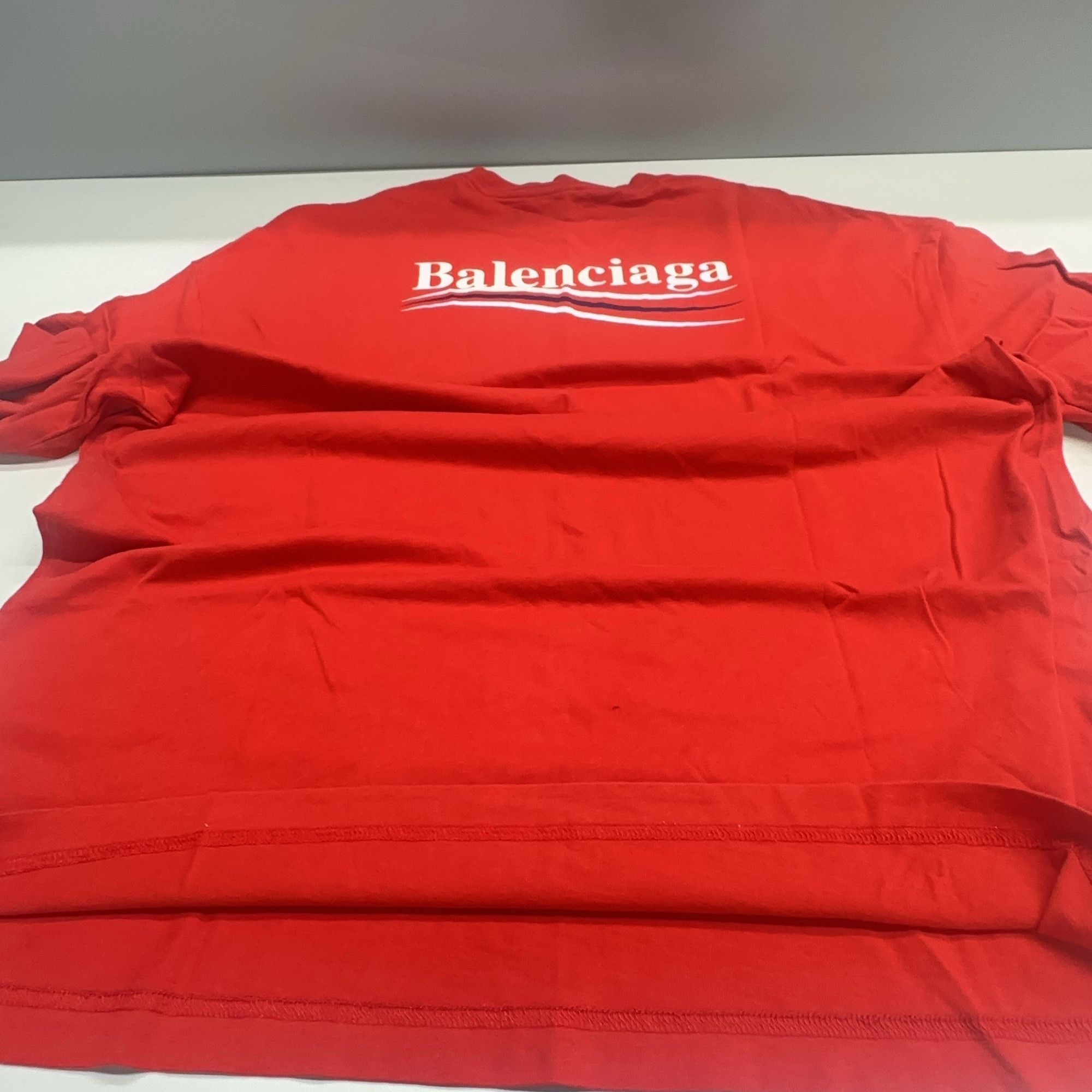 Balenciaga Balenciaga Wave Logo T-Shirt Red Size XS Size US XS / EU 42 / 0 - 11 Thumbnail