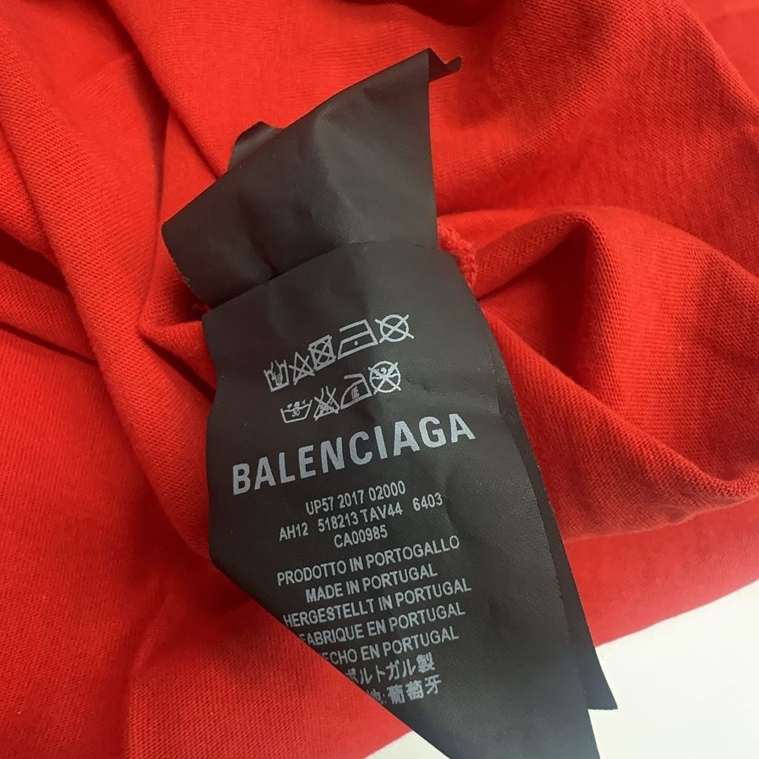 Balenciaga Balenciaga Wave Logo T-Shirt Red Size XS Size US XS / EU 42 / 0 - 5 Thumbnail