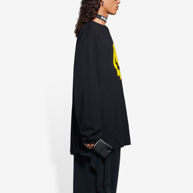 Balenciaga Balenciaga Melting Smiley Long Sleeve T-Shirt Size S Size US S / EU 44-46 / 1 - 14 Thumbnail