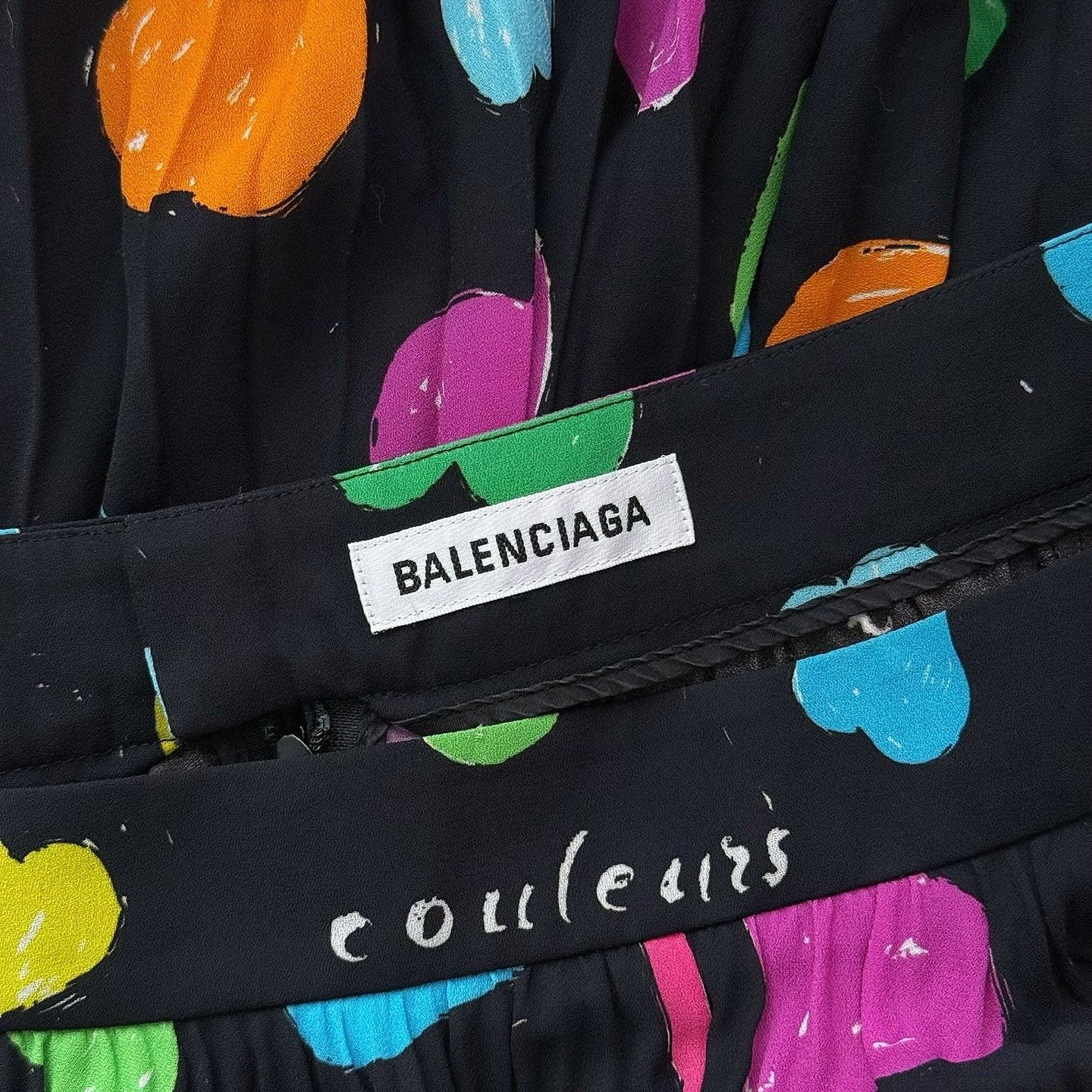 Balenciaga Balenciaga Heart Print Pleated Maxi Skirt Size 36 Size 25" / US 0 / IT 36 - 3 Thumbnail