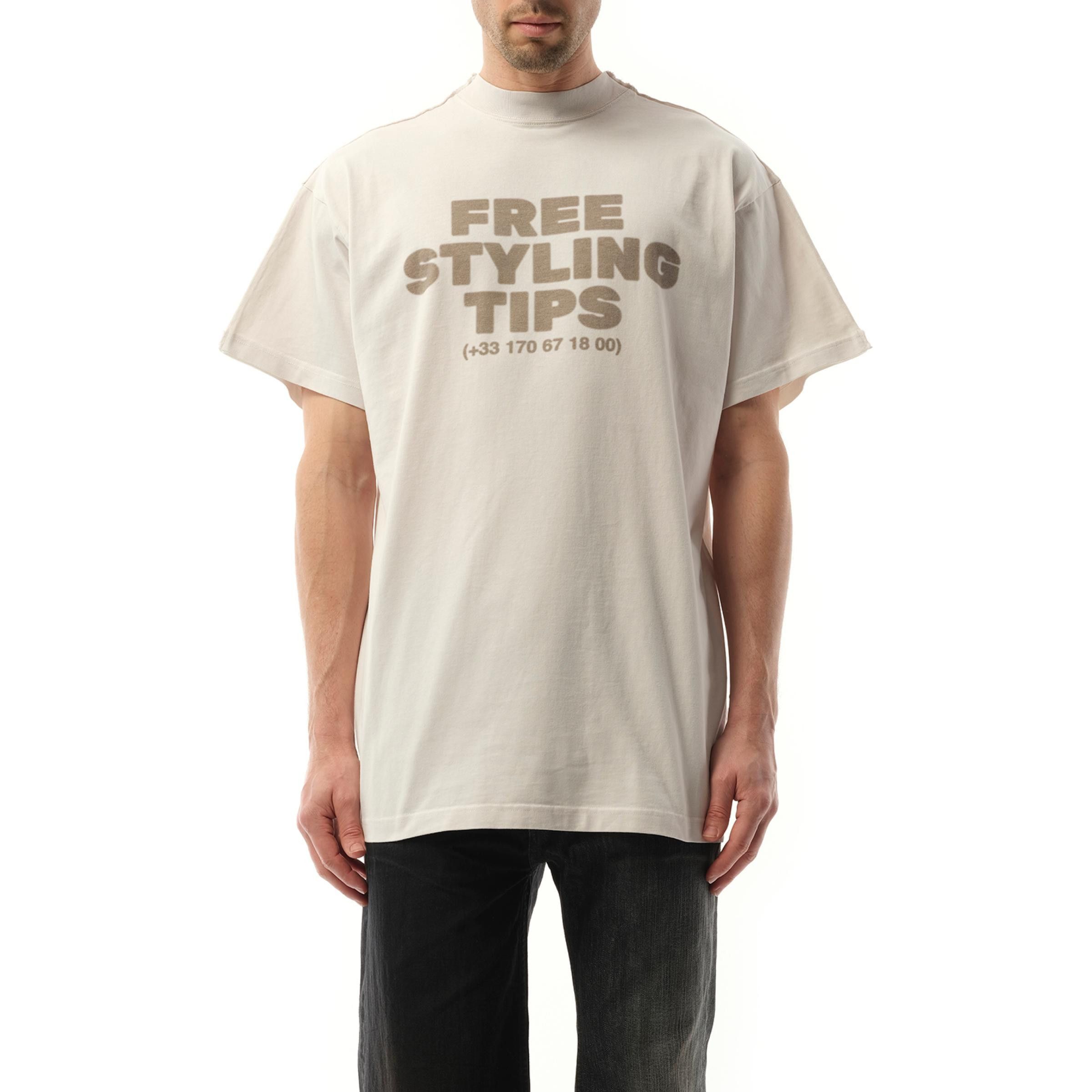 Balenciaga Balenciaga Free Styling Tips Logo T-Shirt Size L Size US L / EU 52-54 / 3 - 7 Thumbnail