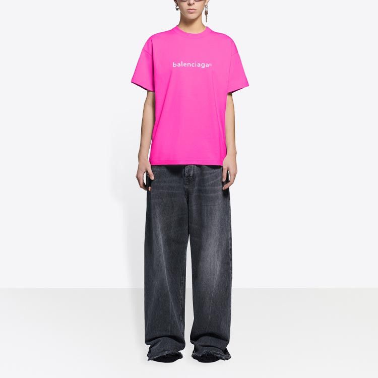 Balenciaga Balenciaga Logo T-Shirt Pink Size S Size US S / EU 44-46 / 1 - 7 Thumbnail