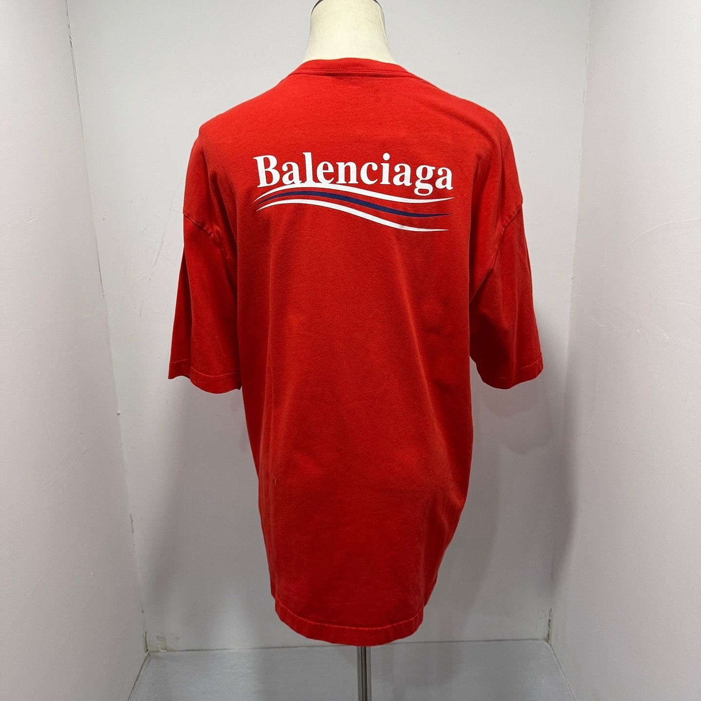 Balenciaga Balenciaga Logo Print T-Shirt Red Size S Size S / US 4 / IT 40 - 2 Thumbnail