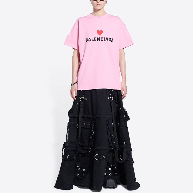Balenciaga Balenciaga Heart Logo T-Shirt Pink Size S Size US S / EU 44-46 / 1 - 11 Thumbnail