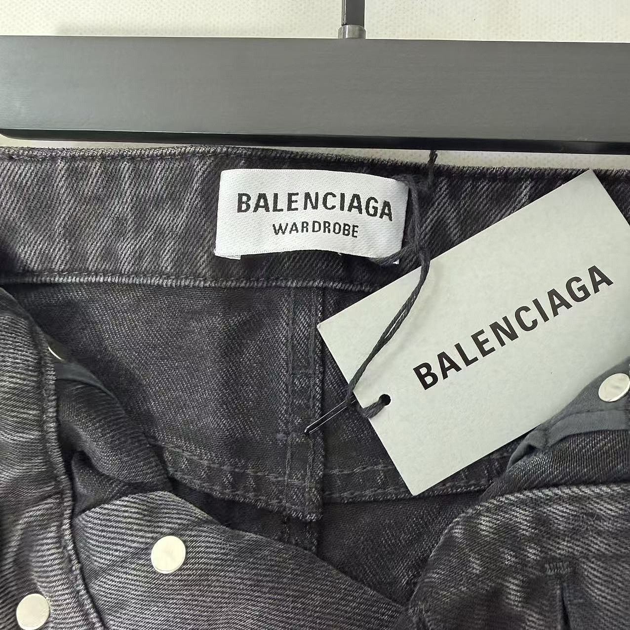 Balenciaga Balenciaga Black Denim Mini Skirt Size 36 Size 26" / US 2 / IT 38 - 3 Thumbnail