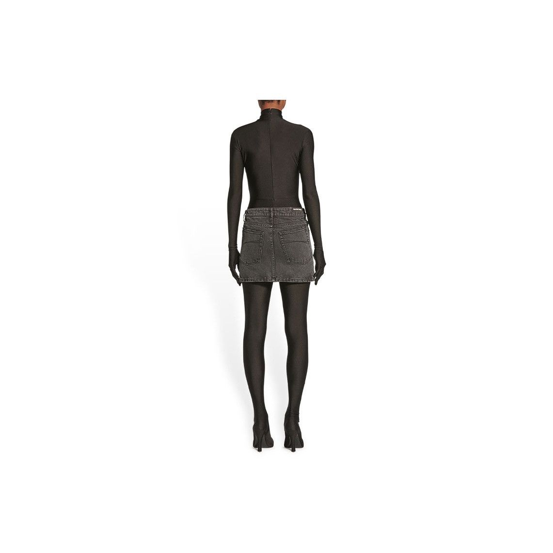 Balenciaga Balenciaga Black Denim Mini Skirt Size 36 Size 26" / US 2 / IT 38 - 10 Thumbnail