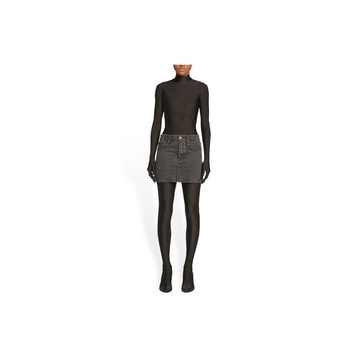 Balenciaga Balenciaga Black Denim Mini Skirt Size 36 Size 26" / US 2 / IT 38 - 11 Thumbnail