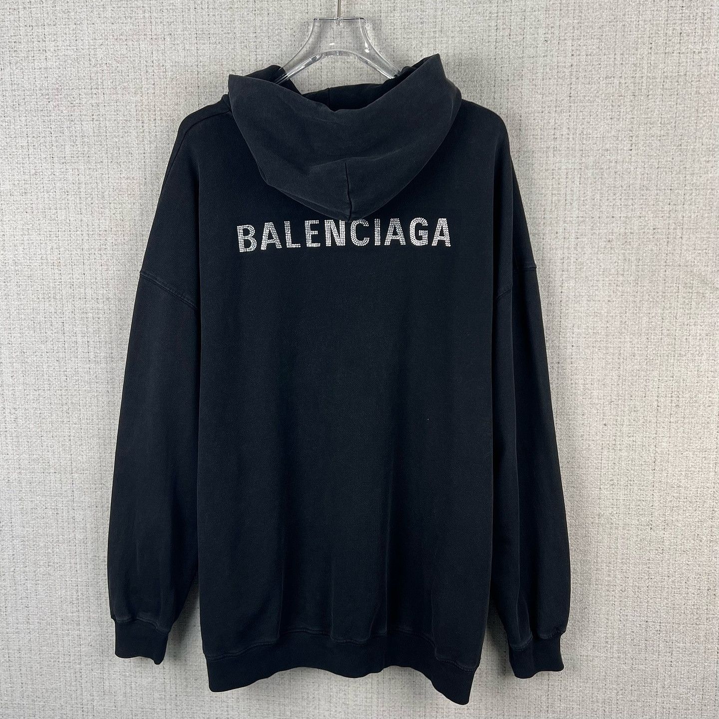 Balenciaga Balenciaga Rhinestone Logo Hoodie Black Size S Size US S / EU 44-46 / 1 - 2 Thumbnail