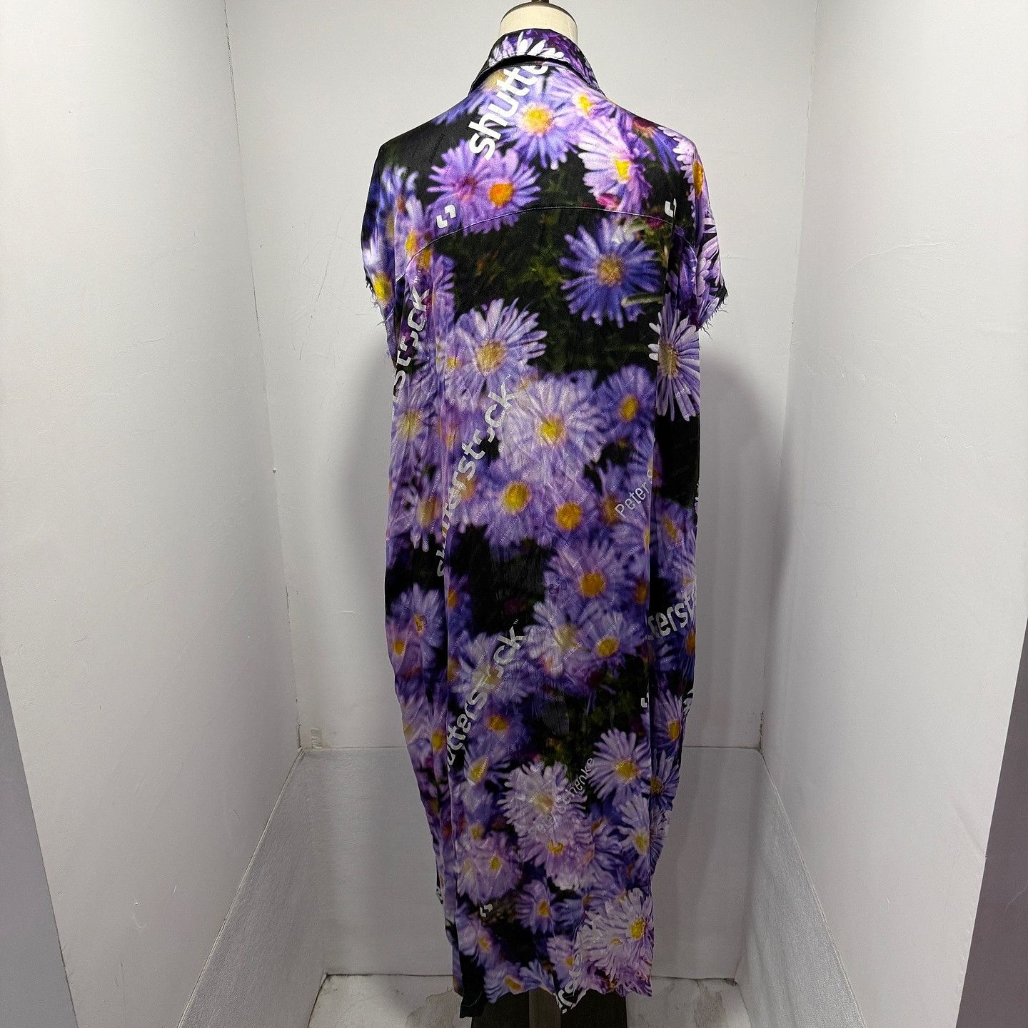 Balenciaga Balenciaga Floral Shutterstock Print Midi Dress Size 34 Size XS / US 0-2 / IT 36-38 - 2 Thumbnail