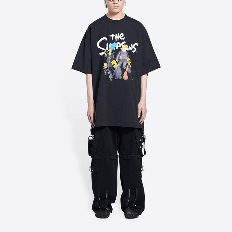Balenciaga Balenciaga Simpsons Graphic T-Shirt Black Size M Size US M / EU 48-50 / 2 - 11 Thumbnail