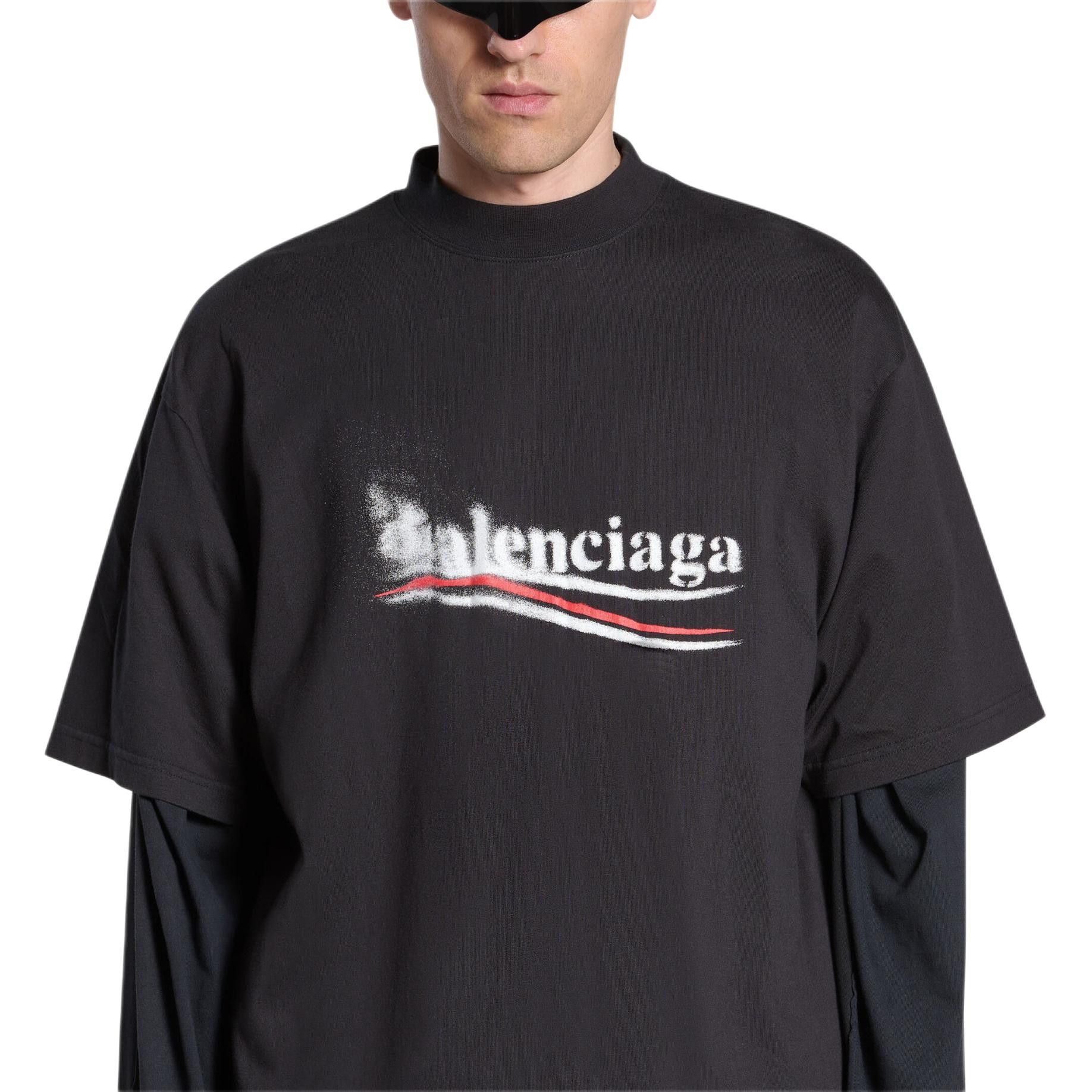 Balenciaga Balenciaga Spray Logo Short Sleeve T-Shirt Size XS Size US XS / EU 42 / 0 - 12 Thumbnail