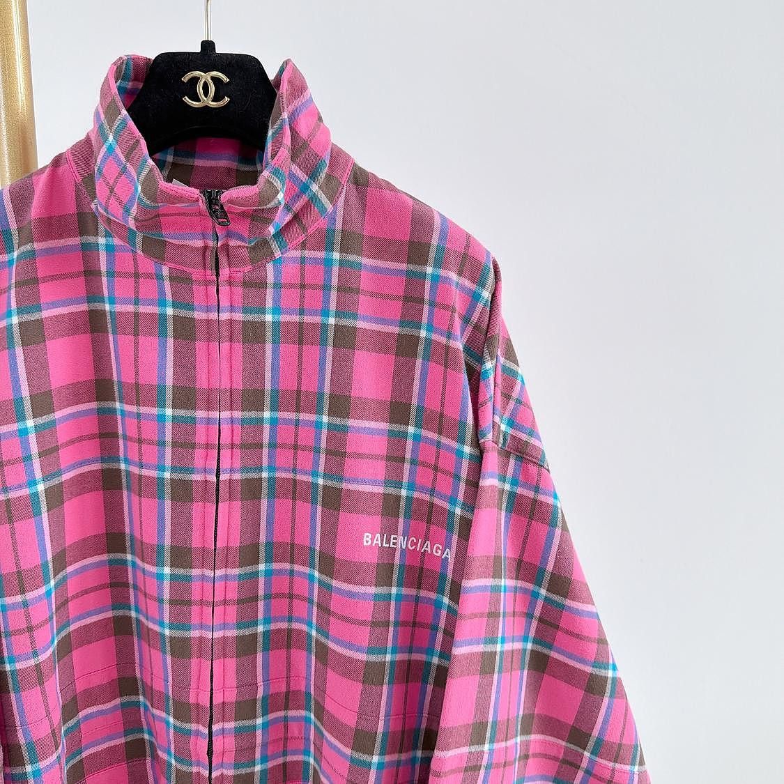 Balenciaga Balenciaga Pink Plaid Jacket Size 34 Size XS / US 0-2 / IT 36-38 - 5 Thumbnail