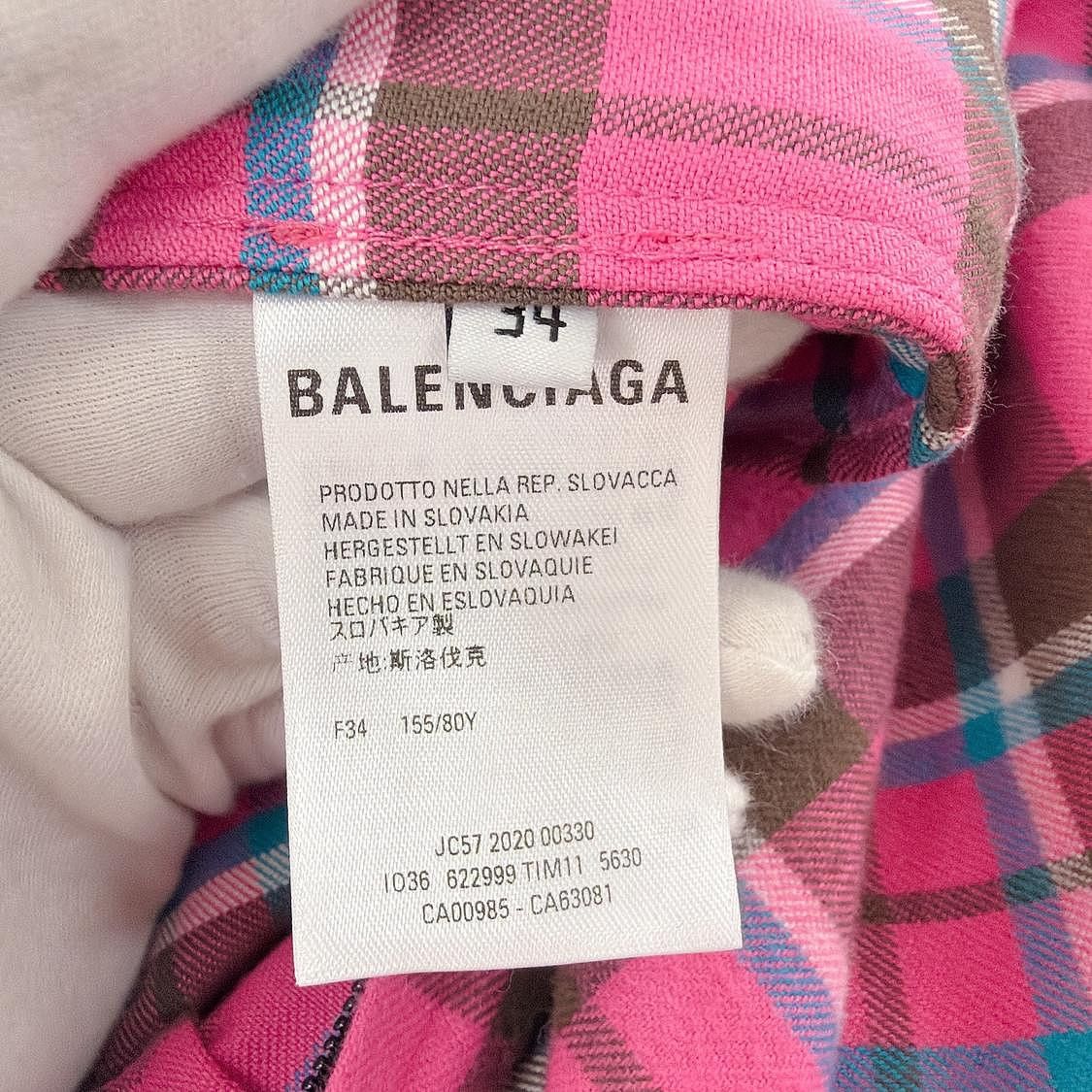 Balenciaga Balenciaga Pink Plaid Jacket Size 34 Size XS / US 0-2 / IT 36-38 - 4 Thumbnail