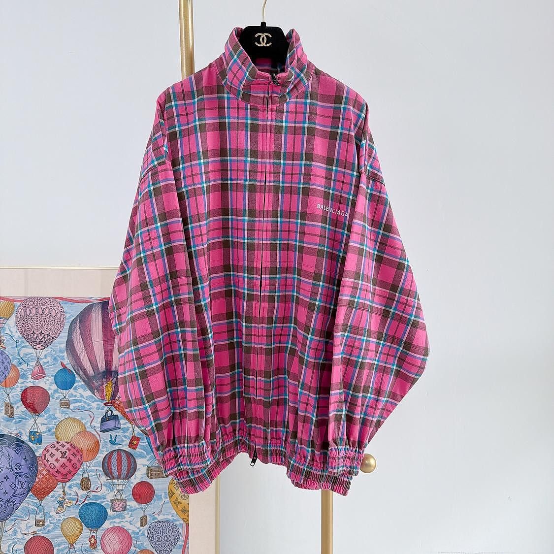 Balenciaga Balenciaga Pink Plaid Jacket Size 34 Size XS / US 0-2 / IT 36-38 - 8 Thumbnail