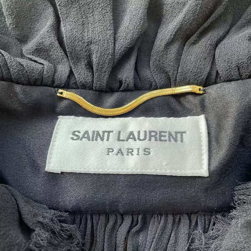 Saint Laurent Paris Saint Laurent Ostrich Feather Silk Cape Size F40 Size M / US 6-8 / IT 42-44 - 3 Thumbnail