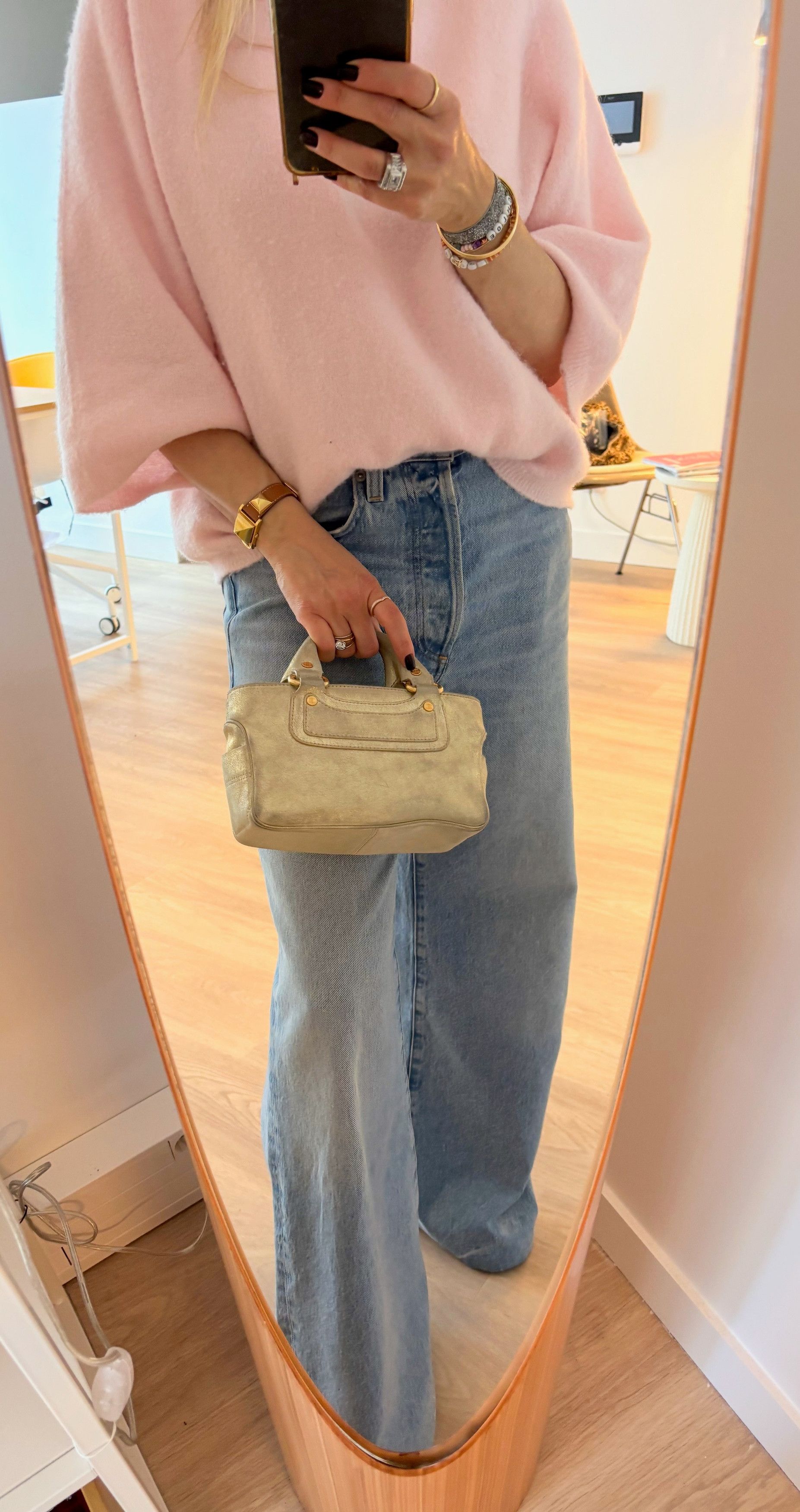 Celine CÉLINE Sac Mini Boogie Cuir Or Size ONE SIZE - 13 Thumbnail