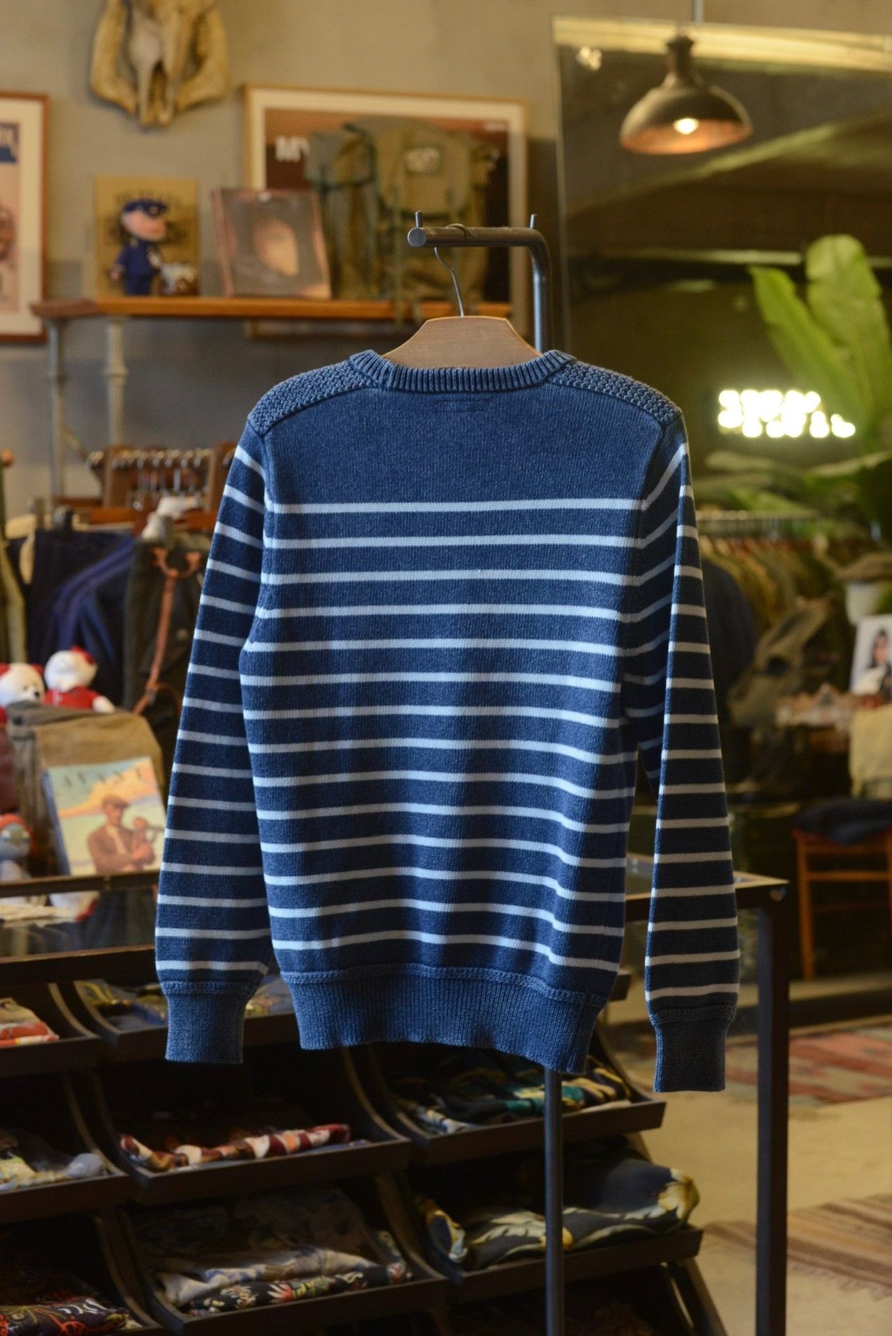 Blue Blue Japan Blue White Striped Knit Sweater Size US M / EU 48-50 / 2 - 4 Thumbnail