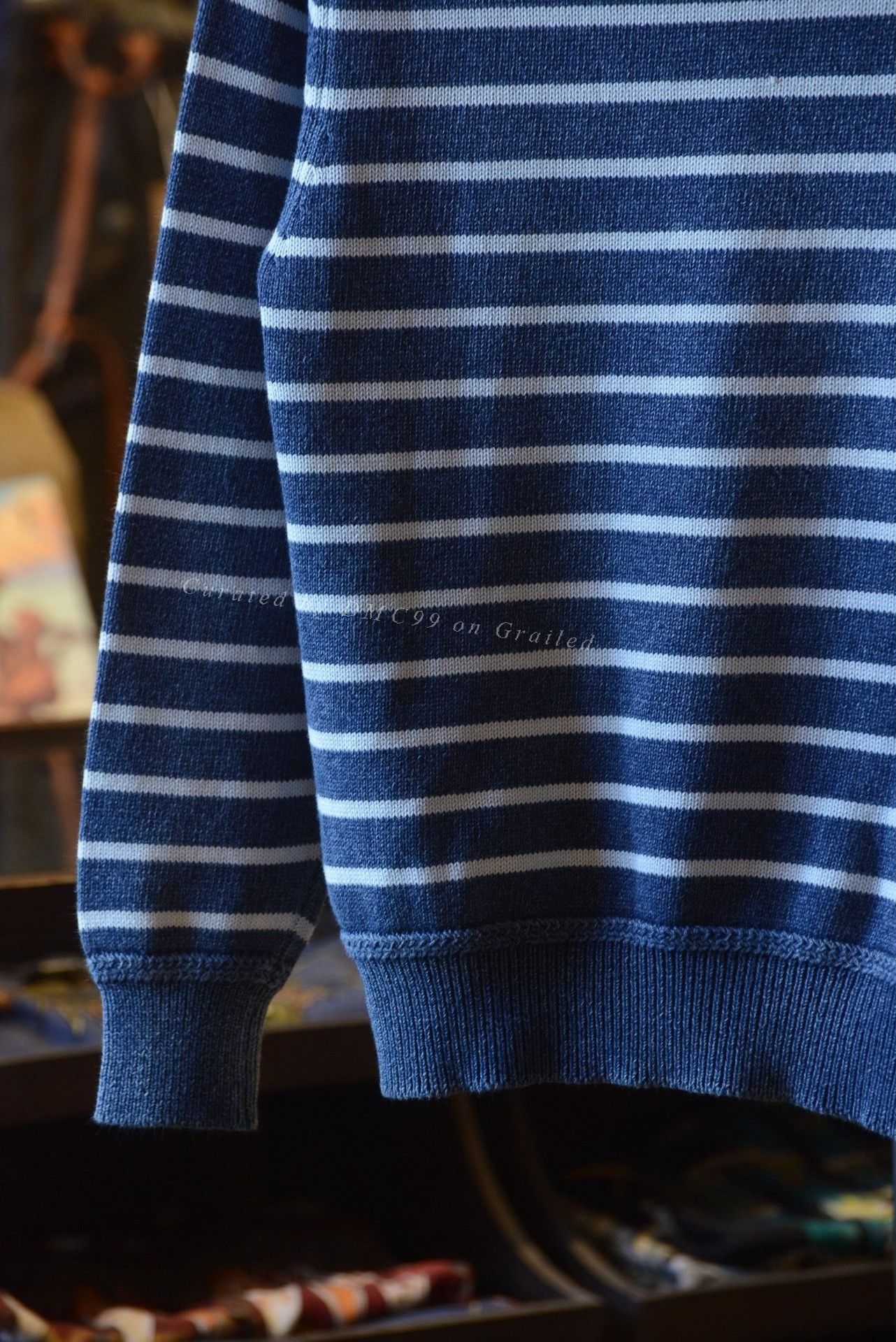 Blue Blue Japan Blue White Striped Knit Sweater Size US M / EU 48-50 / 2 - 5 Thumbnail
