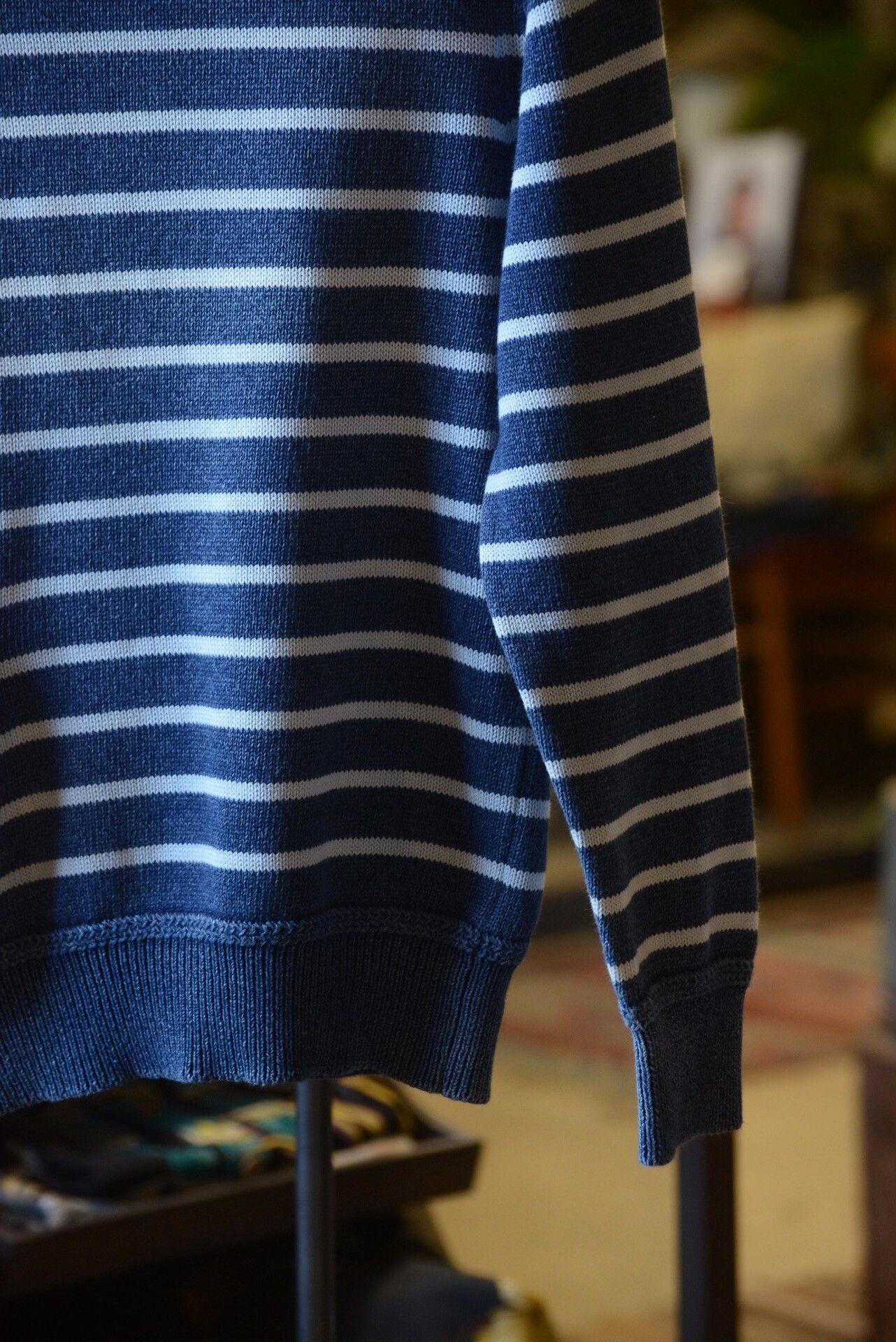 Blue Blue Japan Blue White Striped Knit Sweater Size US M / EU 48-50 / 2 - 3 Thumbnail