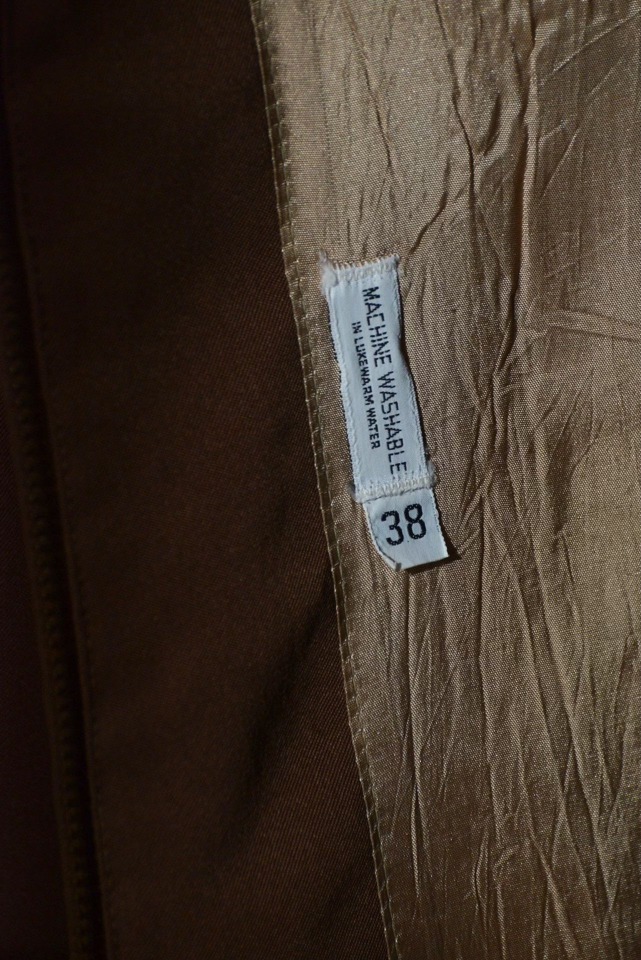 JCPenney 1970s JC Penney Beige Zip Jacket 38 Size US L / EU 52-54 / 3 - 9 Thumbnail
