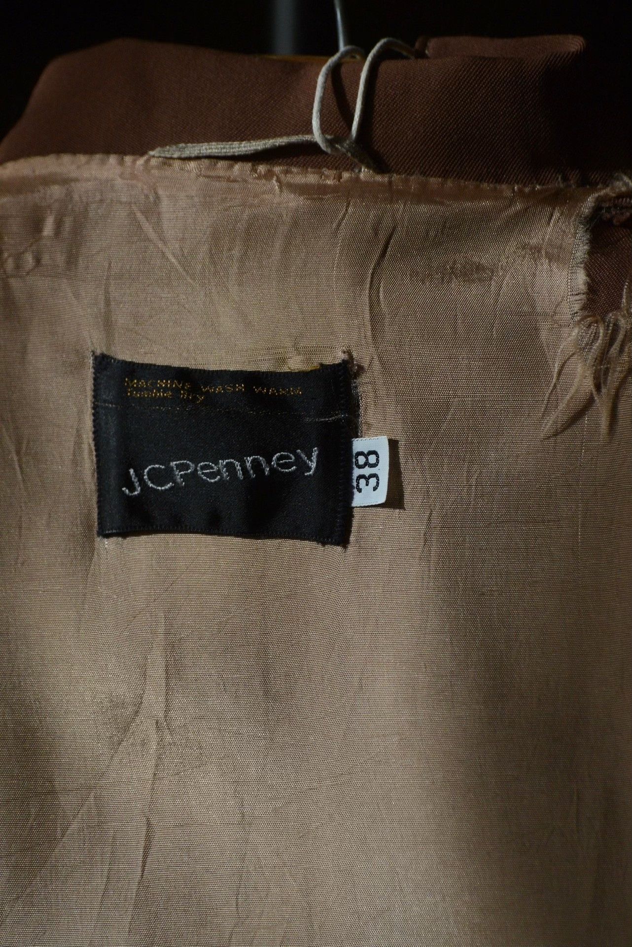 JCPenney 1970s JC Penney Beige Zip Jacket 38 Size US L / EU 52-54 / 3 - 8 Thumbnail