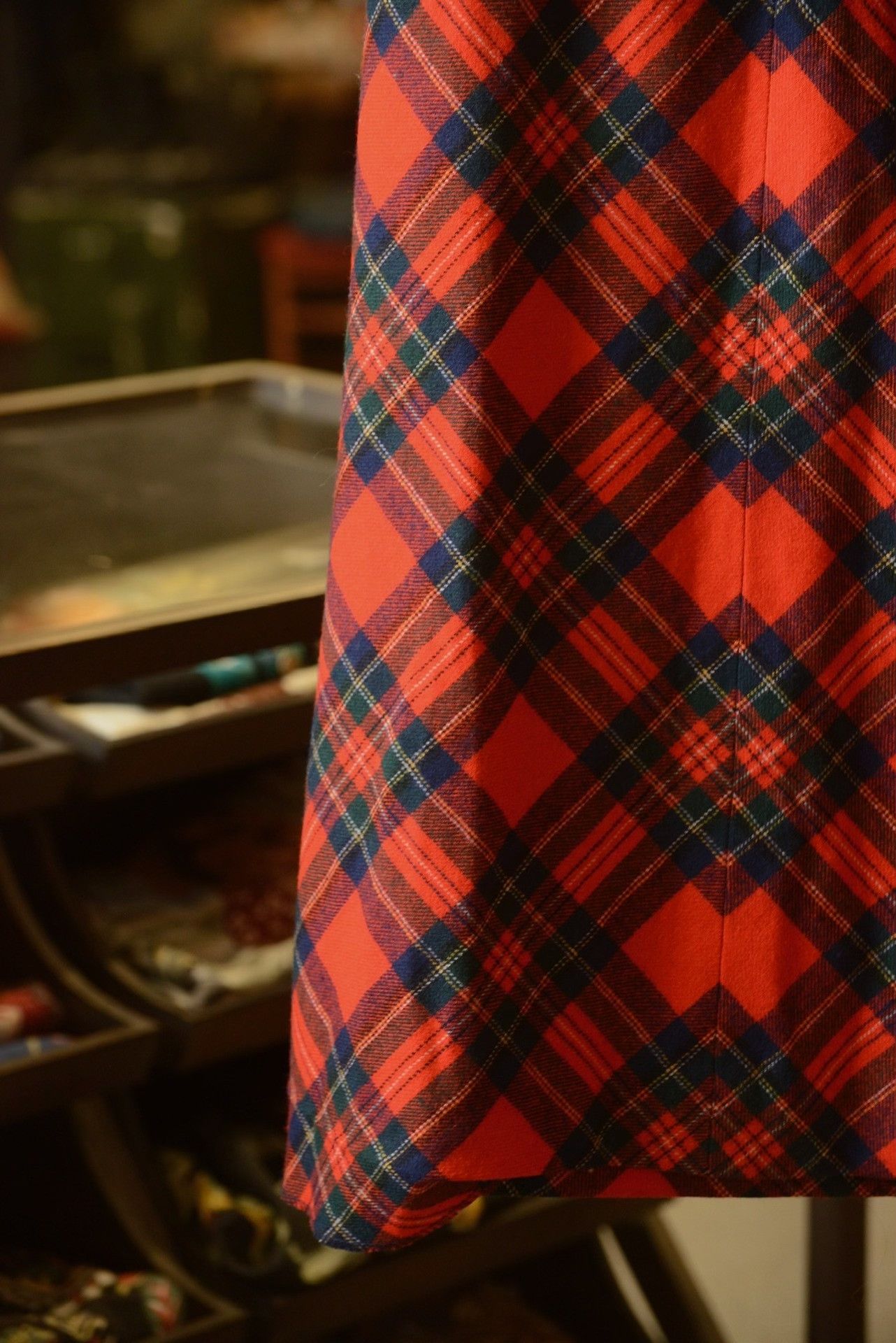 Pendleton Pendleton 1970s Red Green Plaid Skirt Size 27" / US 4 / IT 40 - 2 Thumbnail