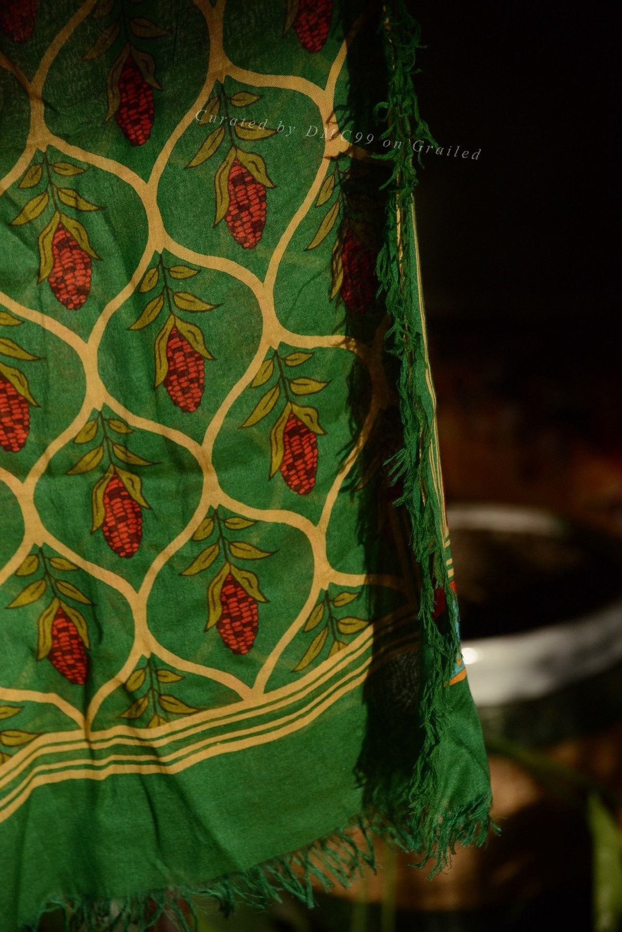 Kapital Kapital Corn Pattern Thin Silk Scarf Size ONE SIZE - 3 Thumbnail