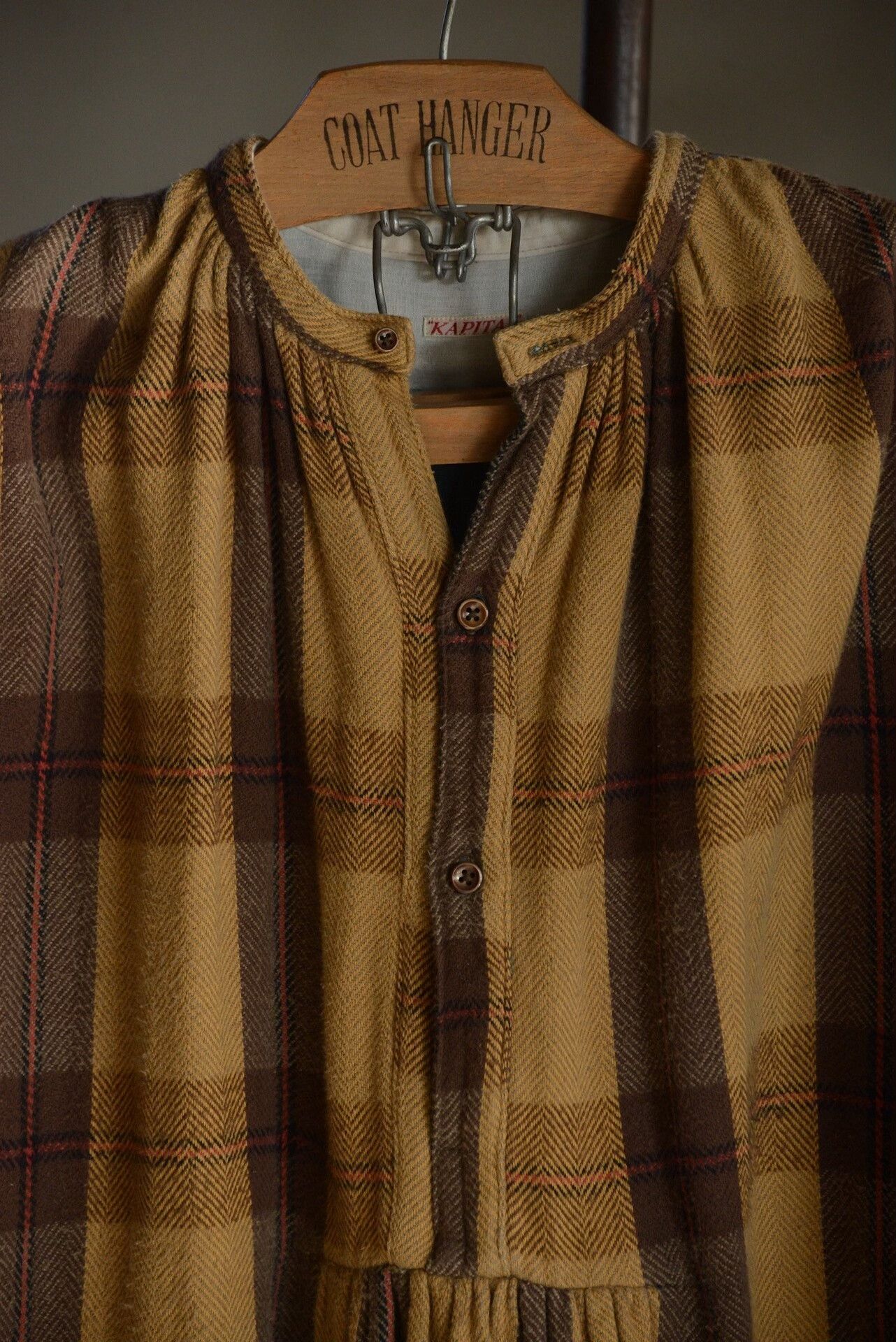 Kapital Kapital Yellow Plaid Smock Thick Dress Size XS / US 0-2 / IT 36-38 - 2 Thumbnail