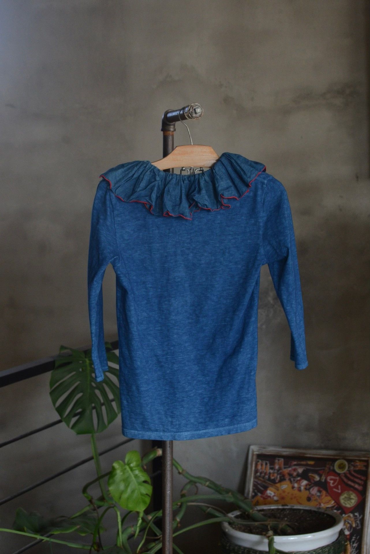 Kapital Kapital Indigo Ruffled Collar 3/4 Sleeve Top Size M / US 6-8 / IT 42-44 - 6 Thumbnail