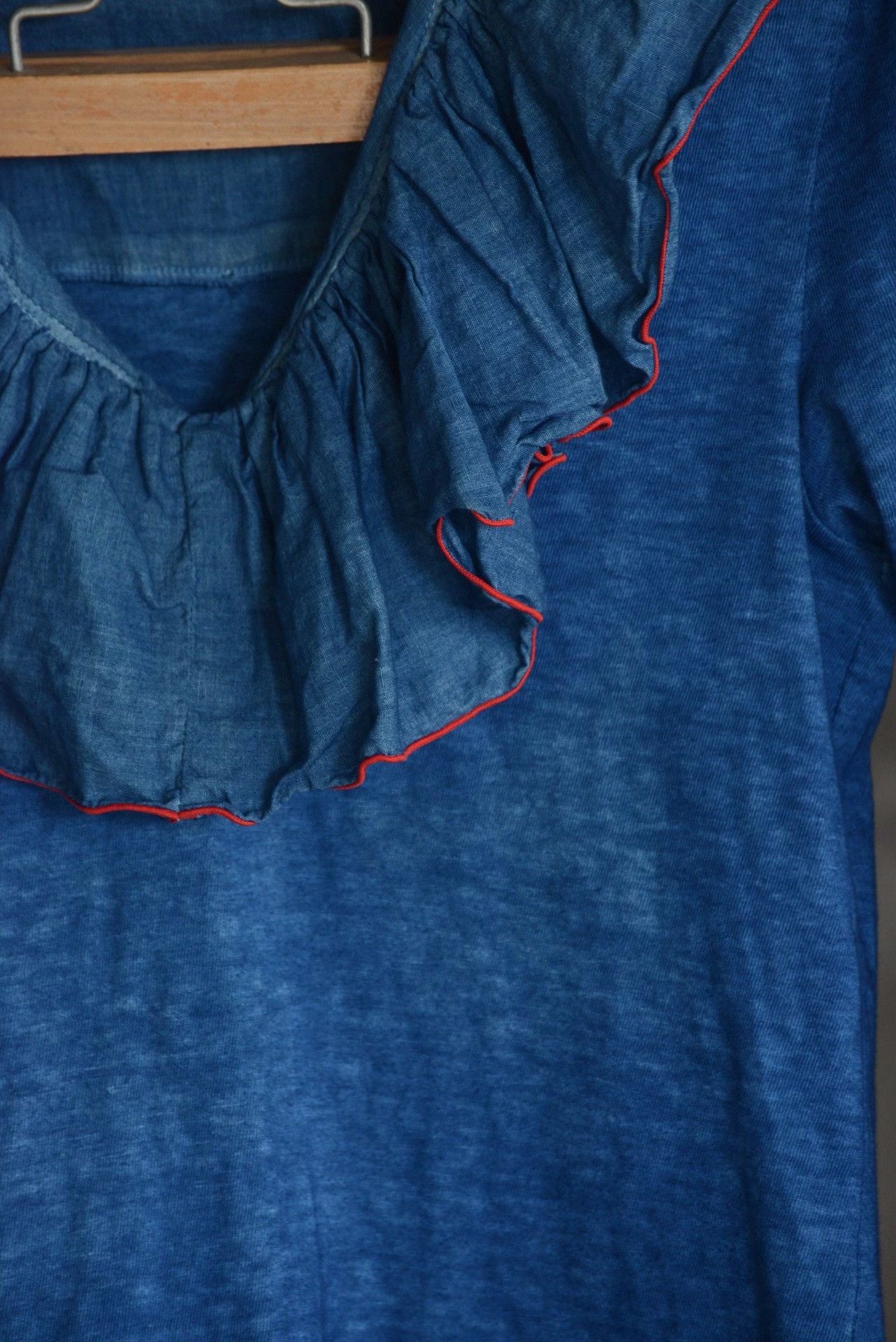 Kapital Kapital Indigo Ruffled Collar 3/4 Sleeve Top Size M / US 6-8 / IT 42-44 - 4 Thumbnail