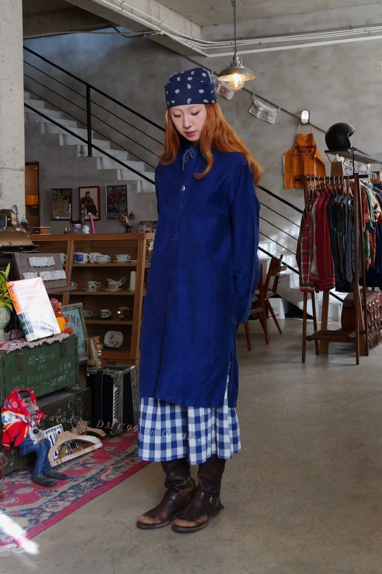Vintage Vintage 1940s-50s Moleskin Cotton Long Shirt Size US M / EU 48-50 / 2 - 2 Thumbnail