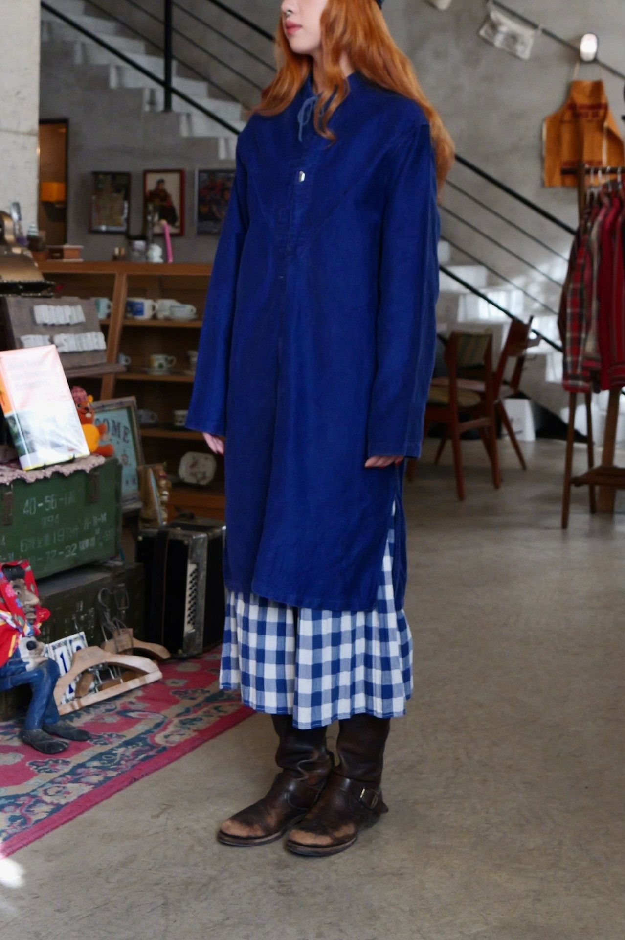 Vintage Vintage 1940s-50s Moleskin Cotton Long Shirt Size US M / EU 48-50 / 2 - 3 Thumbnail