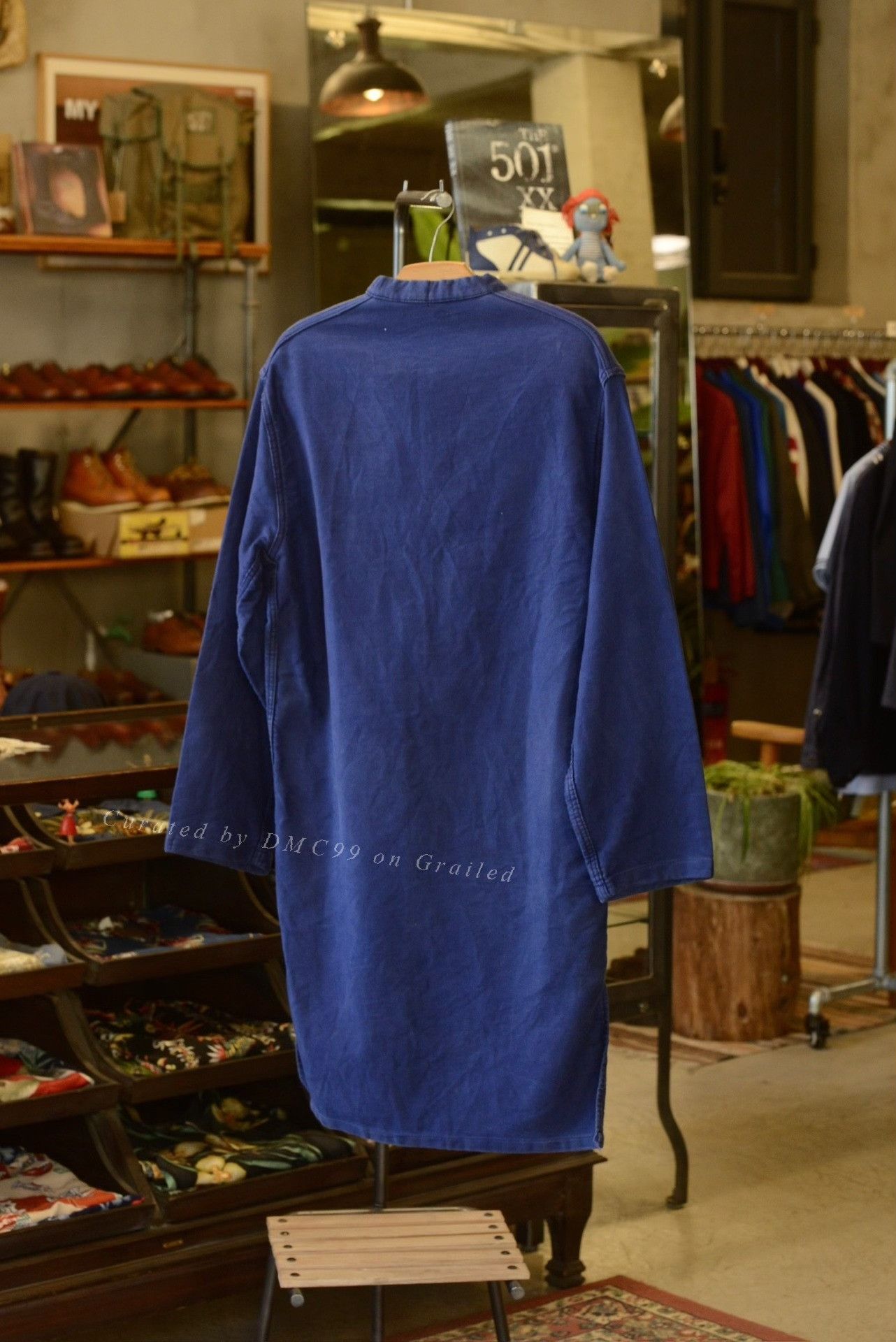 Vintage Vintage 1940s-50s Moleskin Cotton Long Shirt Size US M / EU 48-50 / 2 - 8 Thumbnail
