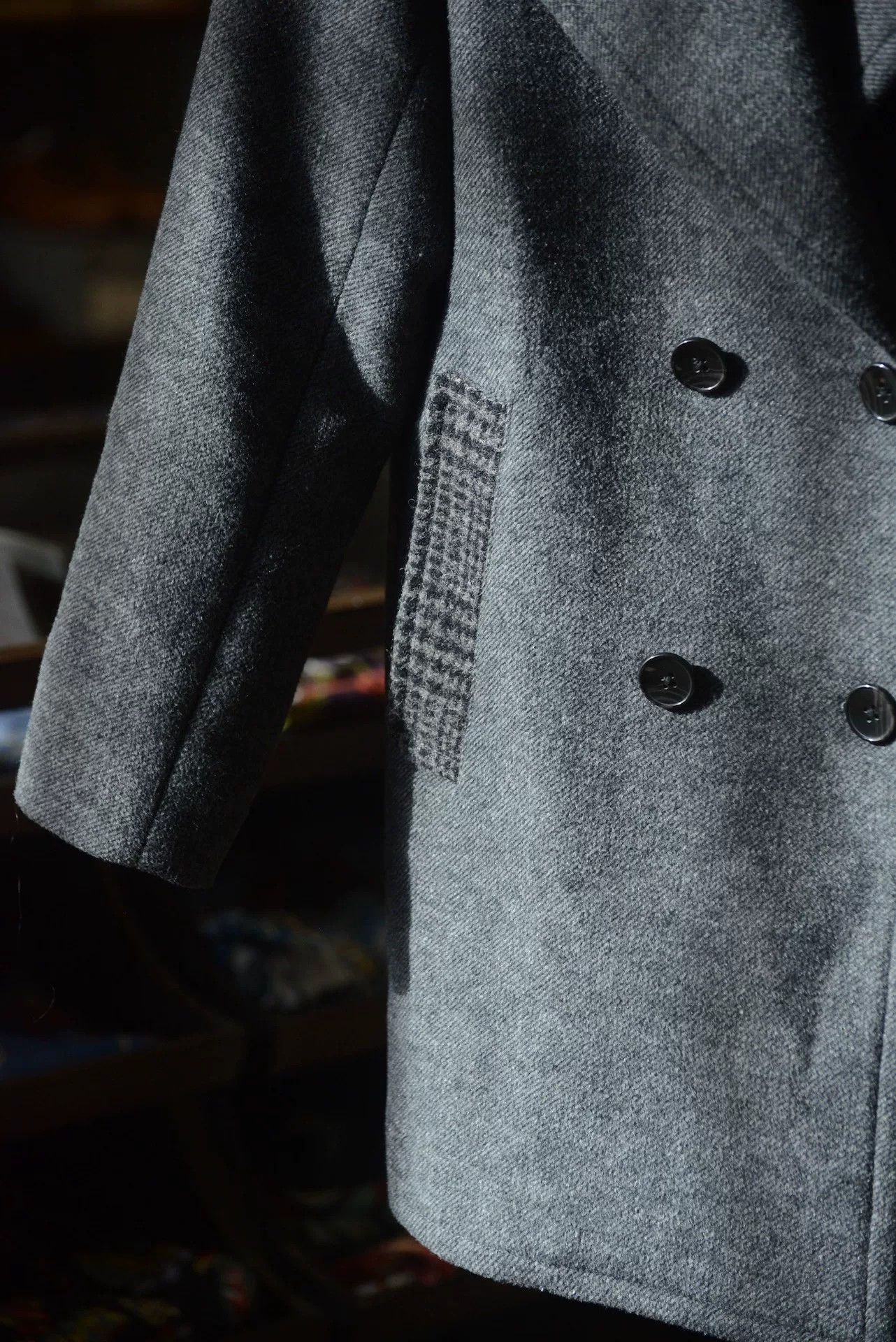 Woolrich Woolen Mills Woolrich Tweed Patchwork Peak Lapel Coat Size M / US 6-8 / IT 42-44 - 3 Thumbnail