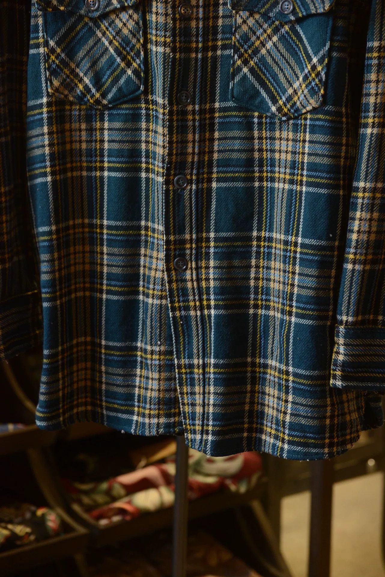 Woolrich Woolen Mills Woolrich 1960s Triangle Logo Plaid Shirt Size US L / EU 52-54 / 3 - 4 Thumbnail