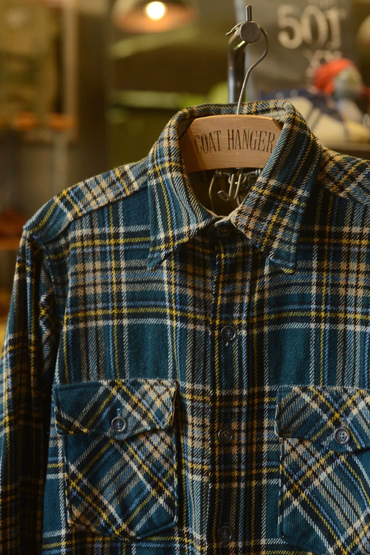 Woolrich Woolen Mills Woolrich 1960s Triangle Logo Plaid Shirt Size US L / EU 52-54 / 3 - 3 Thumbnail
