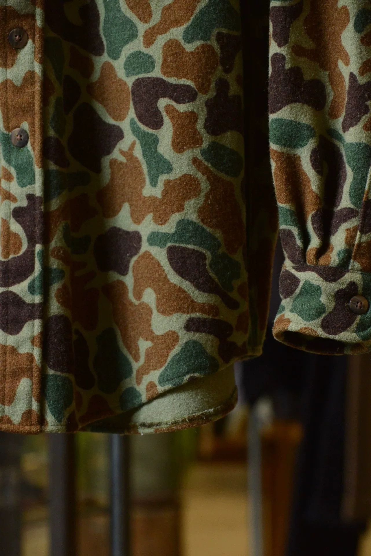 Vintage 1980s Woolrich Camo Shirt Jacket Size US M / EU 48-50 / 2 - 2 Thumbnail