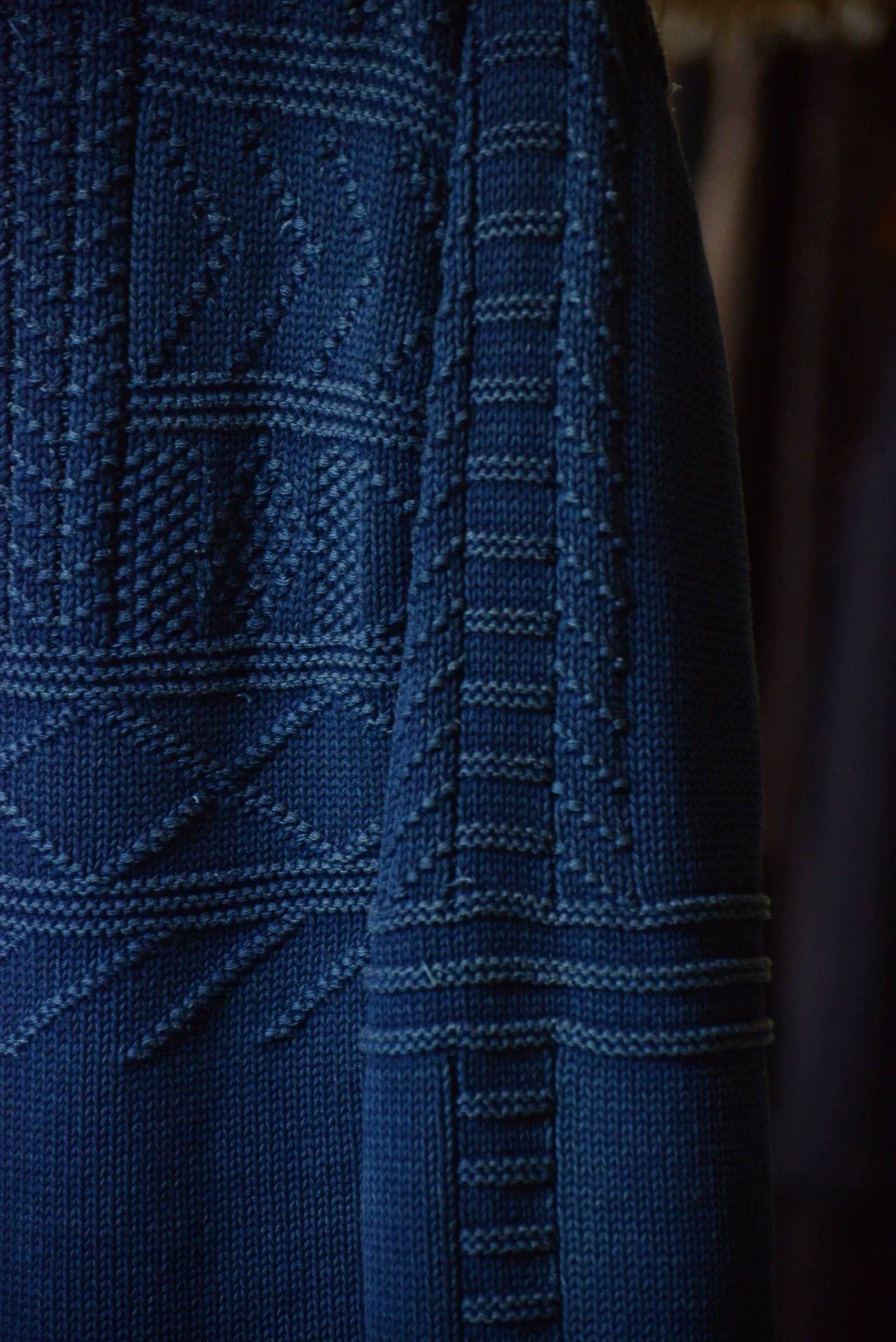 Kapital Kapital Indigo Knit Sweater Two-Way Collar Size US L / EU 52-54 / 3 - 8 Thumbnail
