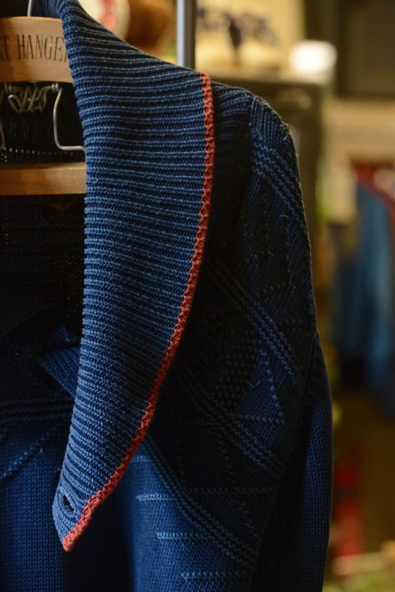 Kapital Kapital Indigo Knit Sweater Two-Way Collar Size US L / EU 52-54 / 3 - 3 Thumbnail
