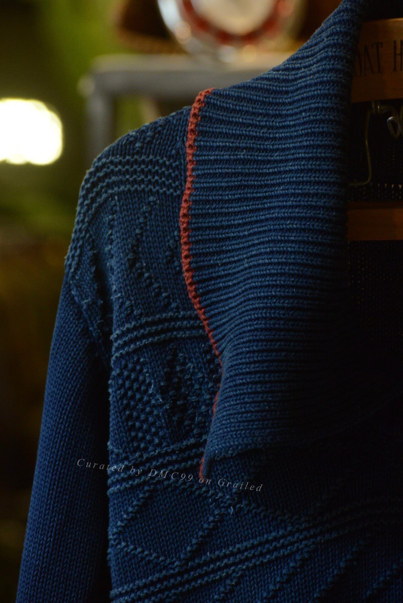 Kapital Kapital Indigo Knit Sweater Two-Way Collar Size US L / EU 52-54 / 3 - 2 Thumbnail