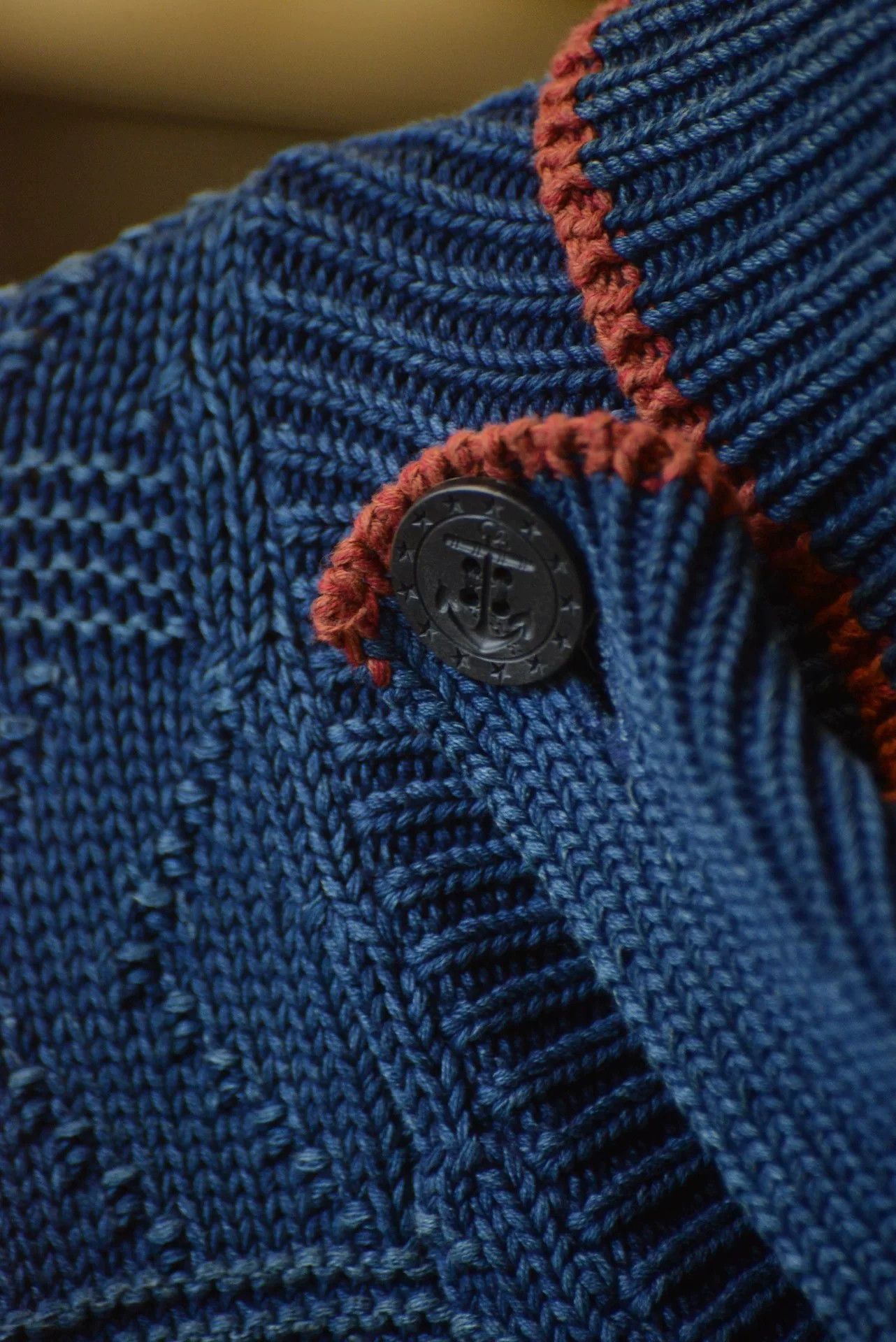 Kapital Kapital Indigo Knit Sweater Two-Way Collar Size US L / EU 52-54 / 3 - 5 Thumbnail