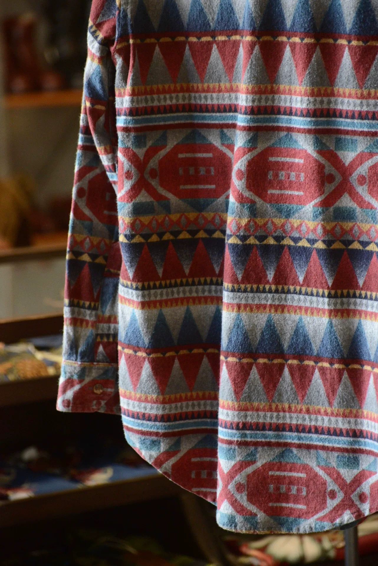 L.L. Bean LLBean 1990s Aztec Geometric Shirt Size US M / EU 48-50 / 2 - 7 Thumbnail