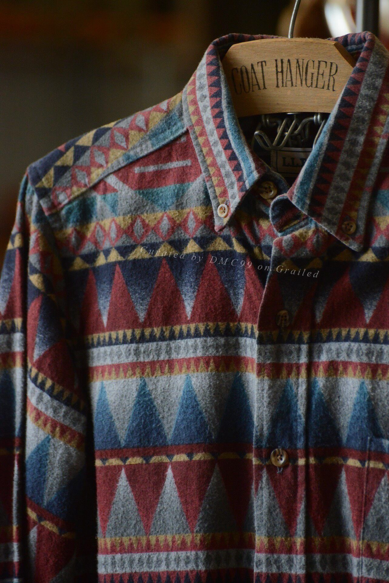 L.L. Bean LLBean 1990s Aztec Geometric Shirt Size US M / EU 48-50 / 2 - 4 Thumbnail