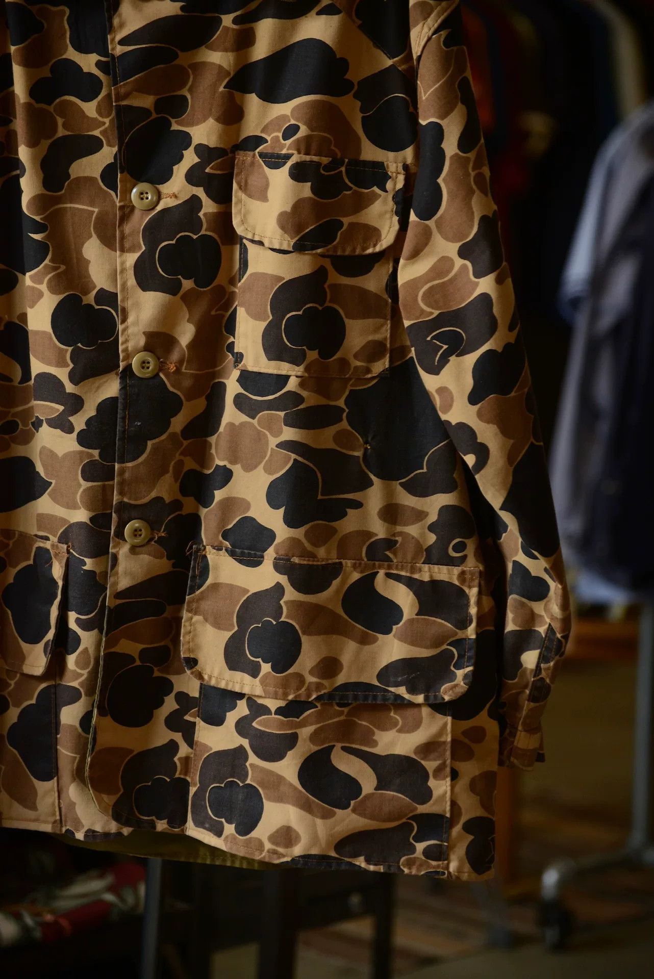 SafTbak 1970s USA Duck Camo Jacket Corduroy Collar Size US M / EU 48-50 / 2 - 3 Thumbnail