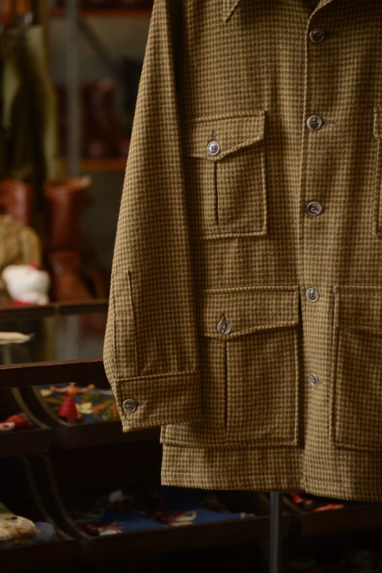 Woolrich Woolen Mills Woolrich 60s-70s Houndstooth Wool Hunting Jacket Size US S / EU 44-46 / 1 - 4 Thumbnail